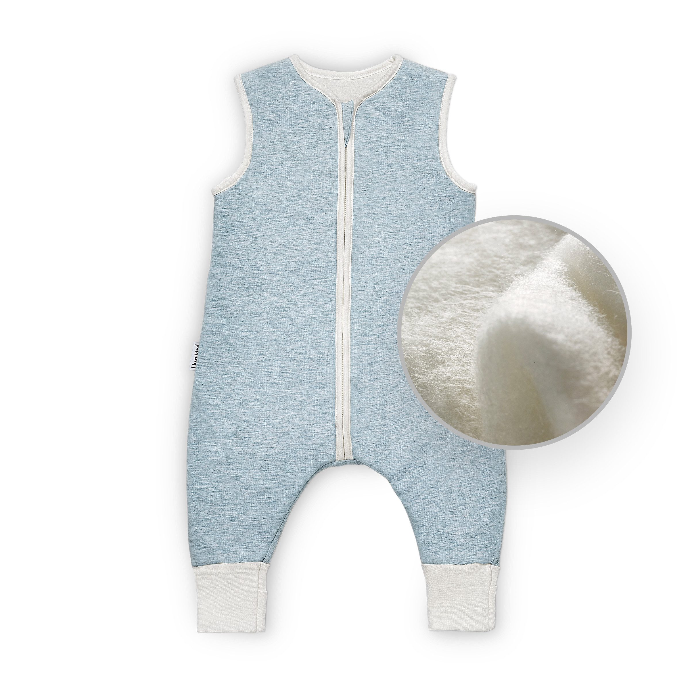 Ehrenkind Babyschlafsack Ganzjahresschlafsack mit Beinen und Wollfüllung, 100% Bio-Baumwolle (Ganzjährig verwendbar, Für ein optimales Schlafklima), Sorgt für wohlige Wärme ohne zu überhitzen