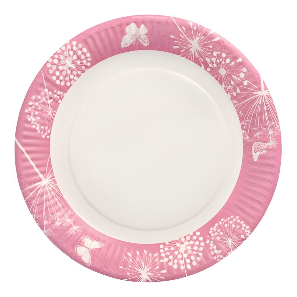 PAPSTAR Pappteller Teller, Pappe rund Ø 23 cm fuchsia Meadow 200 Stk