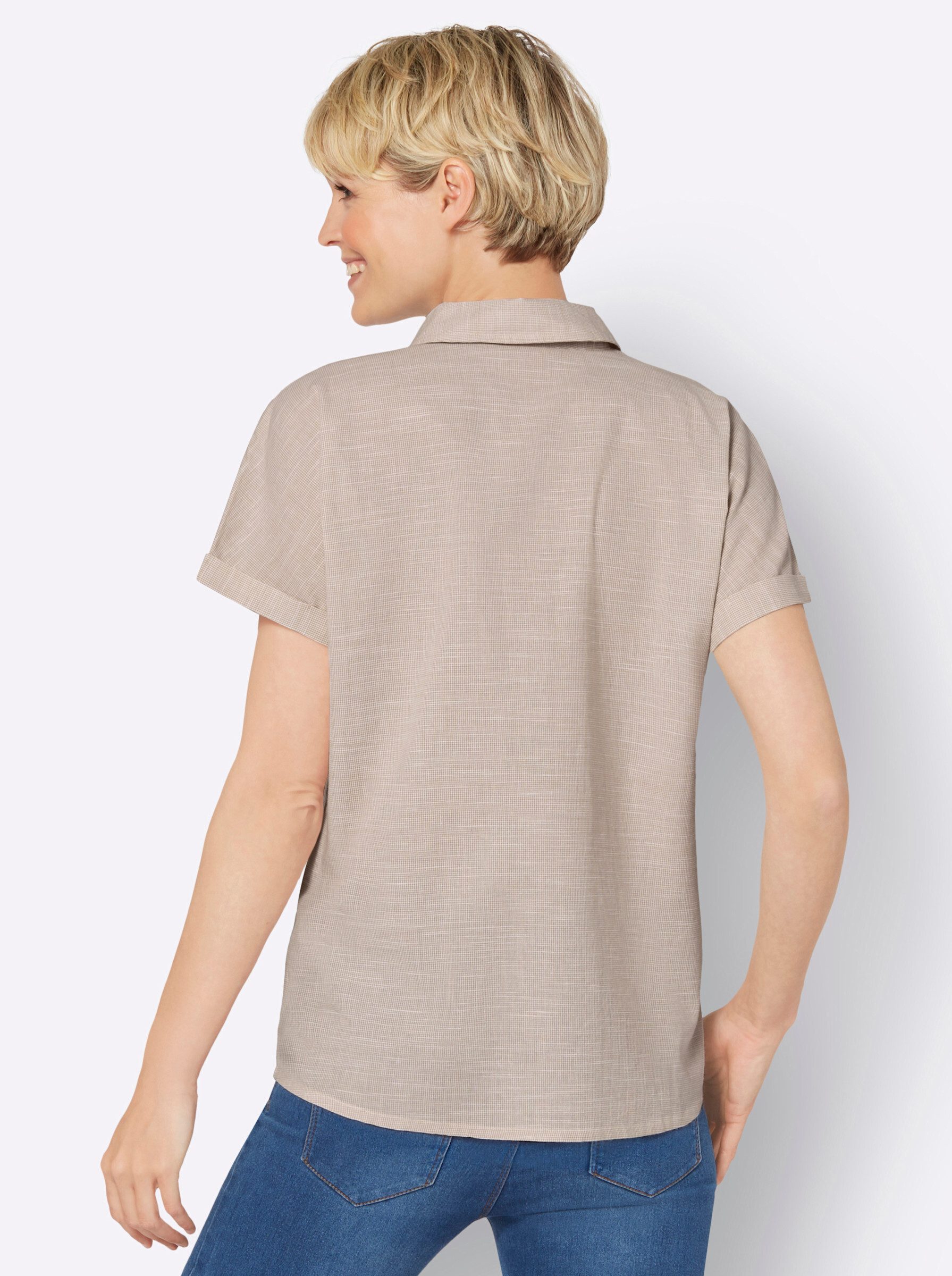 Sieh an! Klassische Bluse Kurzarm-Bluse günstig online kaufen