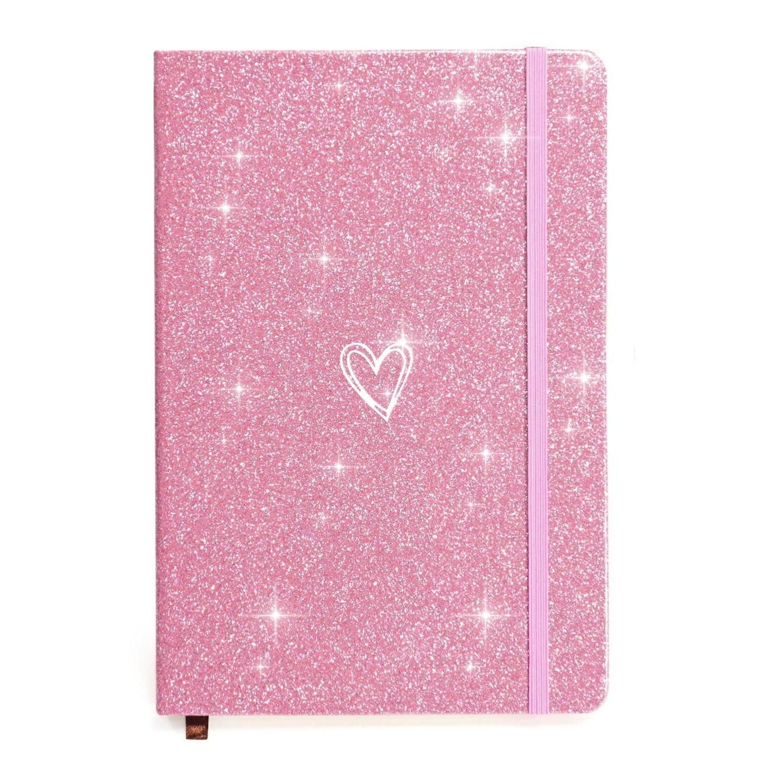 LuxusKollektion Notizbuch Notizbuch A5 Glitzer Rose Hardcover Liniert