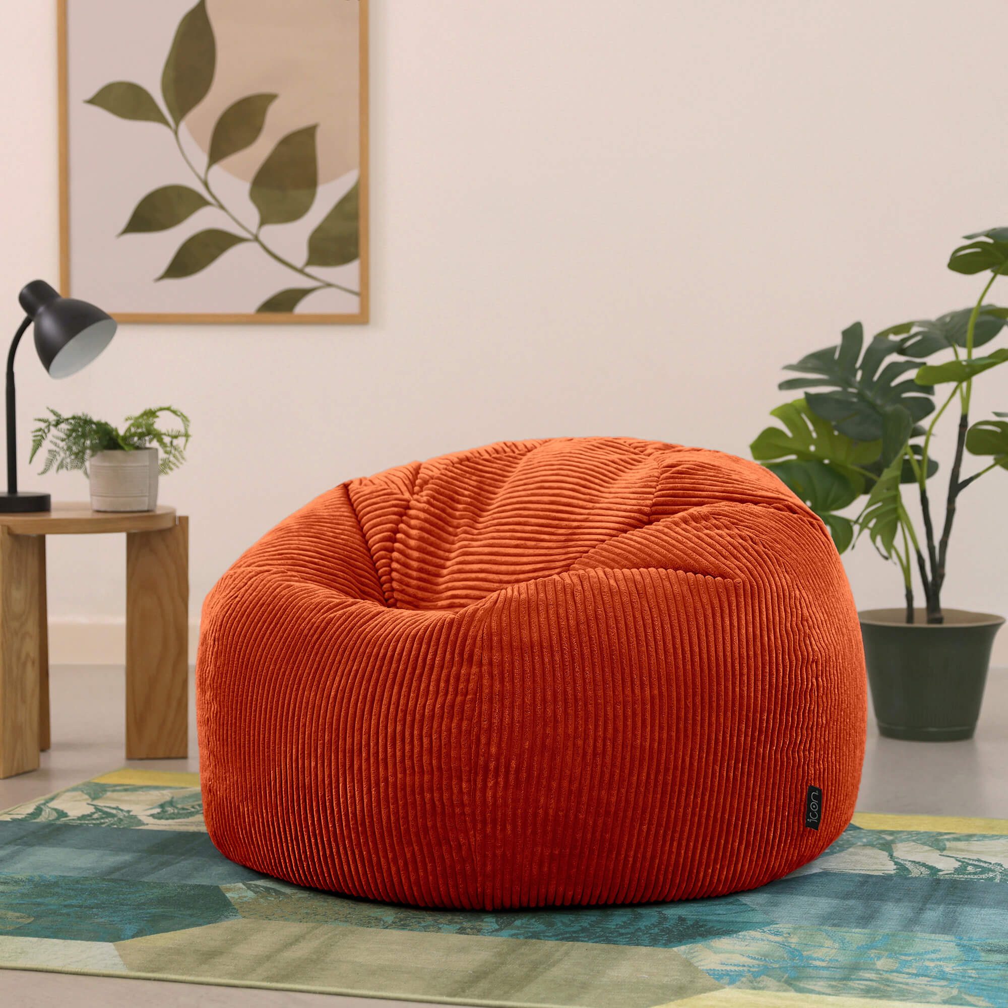 icon Sitzsack Sitzsack Erwachsene aus Cord flauschig „Kingston“, 85x50cm, Made in Germany, für Erwachsene & Kinder, mit Füllung