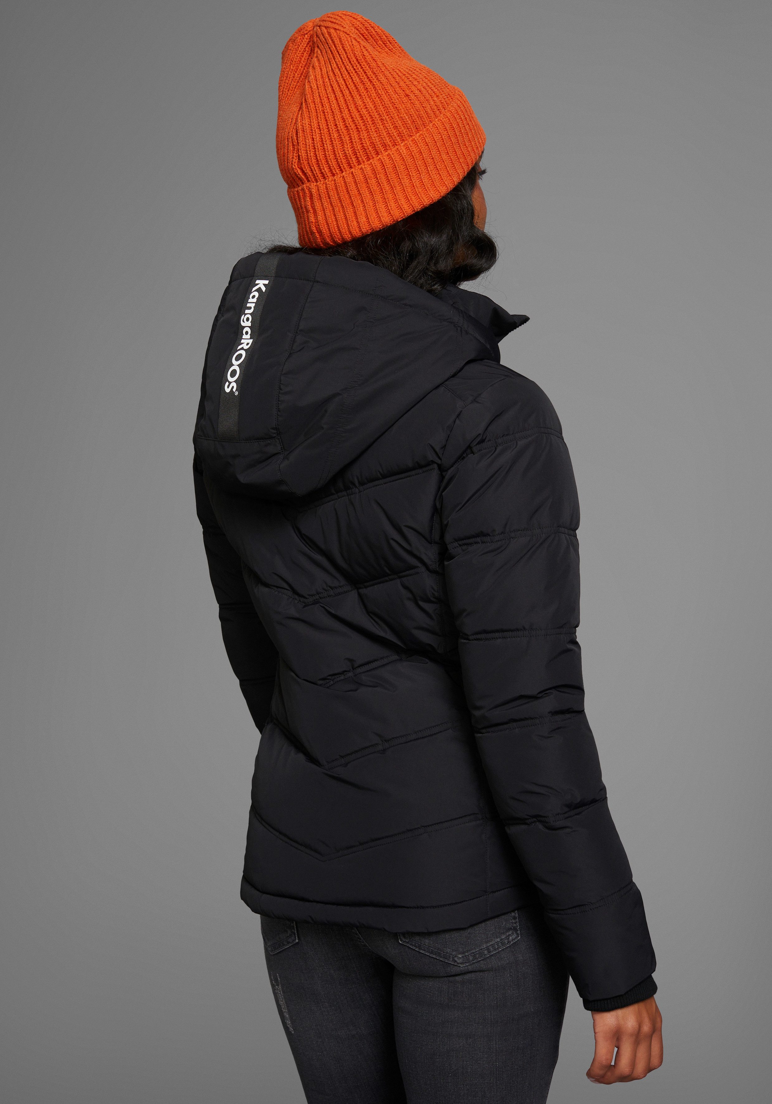 KangaROOS Winterjacke mit Kapuze und Kordelzug, Reißverschlusstaschen und I günstig online kaufen