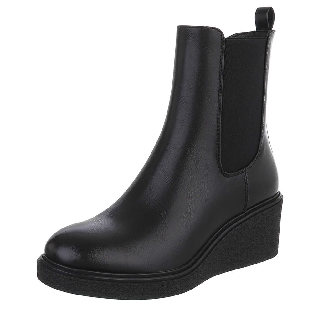 Ital-Design Modische Chelsea Boots mit Wedge und elastischen Einsätzen Keil günstig online kaufen