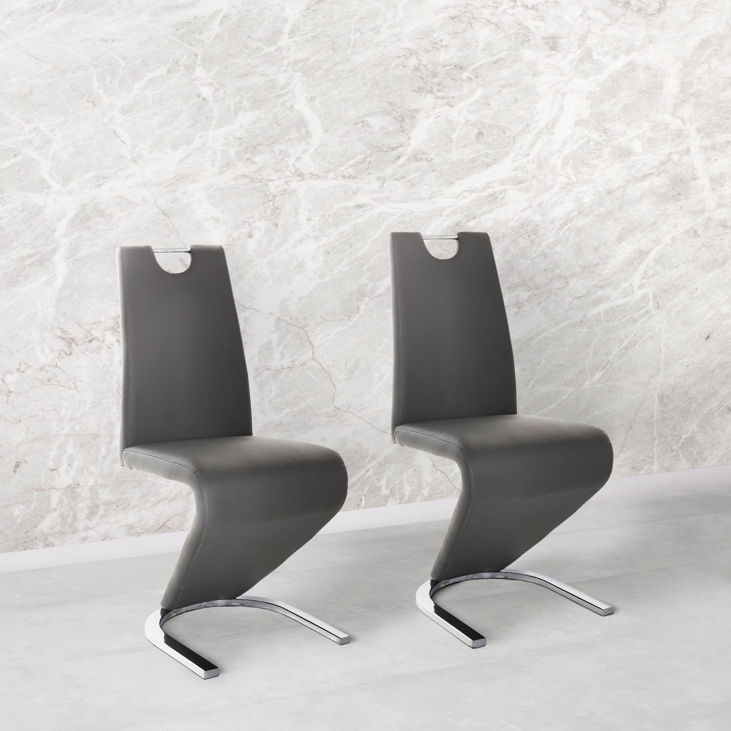 Home affaire Esszimmerstuhl Monza (Set, 2 St), Bezug in Kunstleder, Rückenl günstig online kaufen