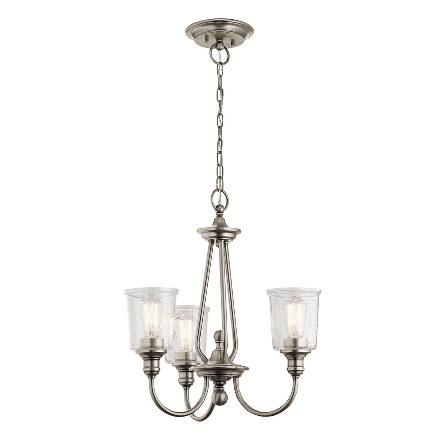 Licht-Erlebnisse Люстры LIODA, ohne Leuchtmittel, Lüster mit Schirm Glas Metall E27 Jugendstil Pendelleuchte