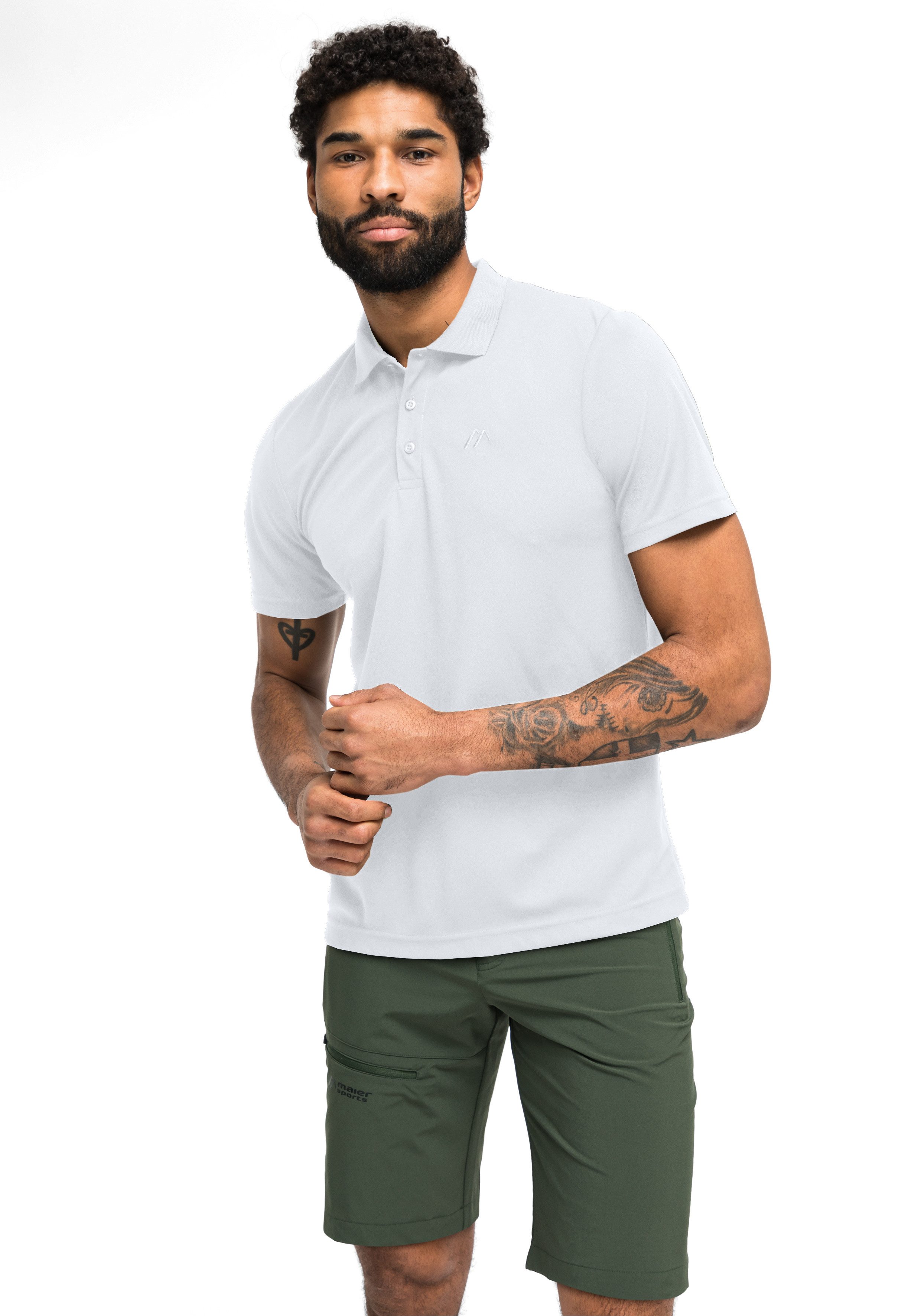 Maier Sports Poloshirt Ulrich Herren Polo kurzarm, leichtes Shirt, Funktionsshirt mit Kragen Reg Fit
