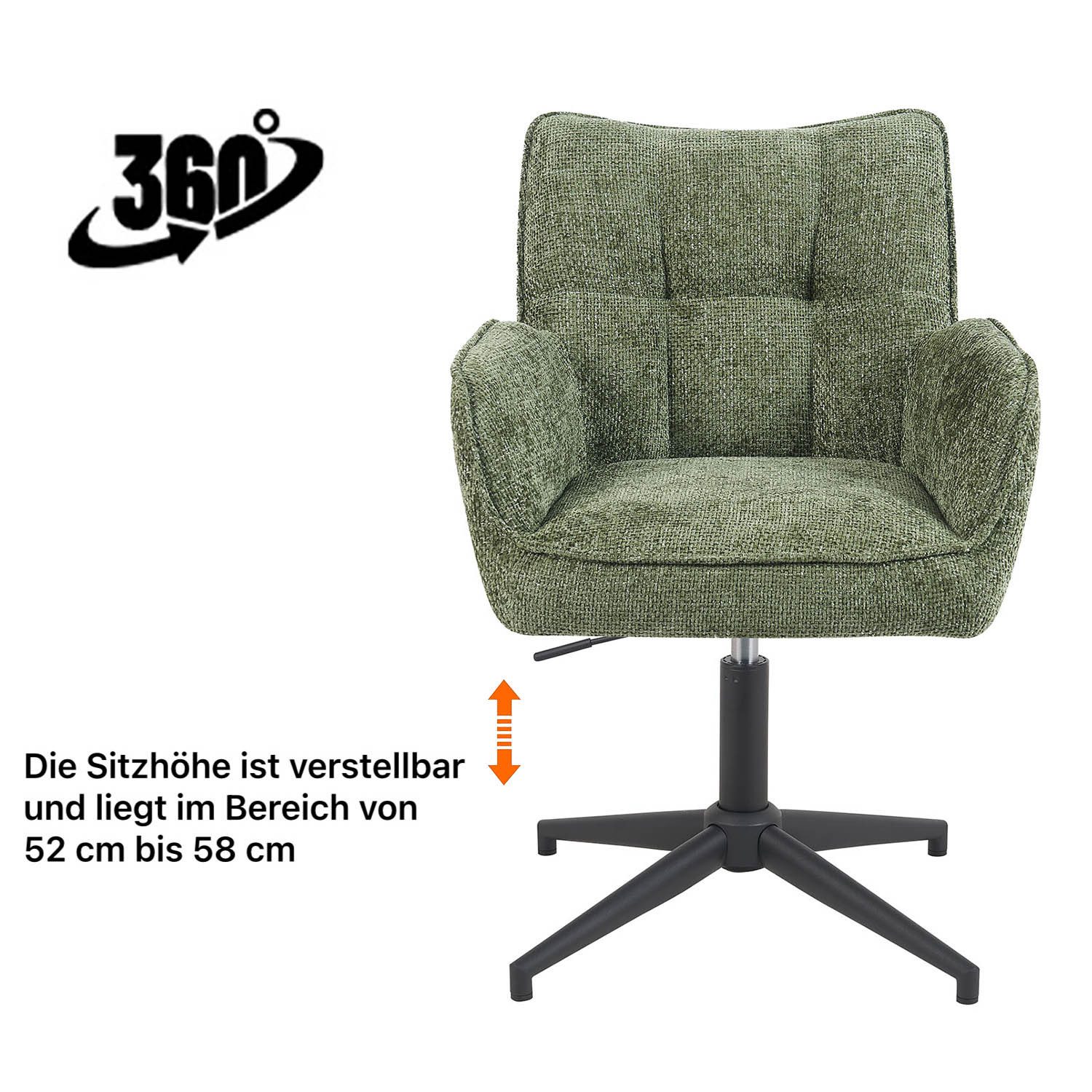 DUBI Möbel Polsterstuhl Mika-Daan 2er-Set, Federkern, günstig online kaufen