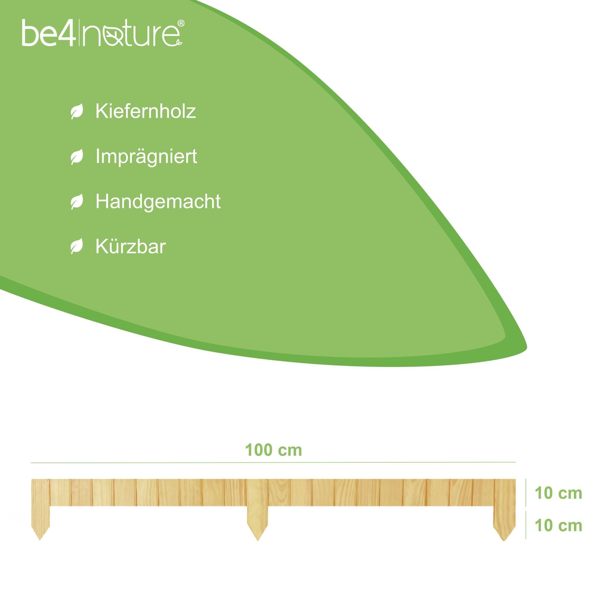 be4nature Palisade Rollborder Flexibler Holzzaun aus günstig online kaufen