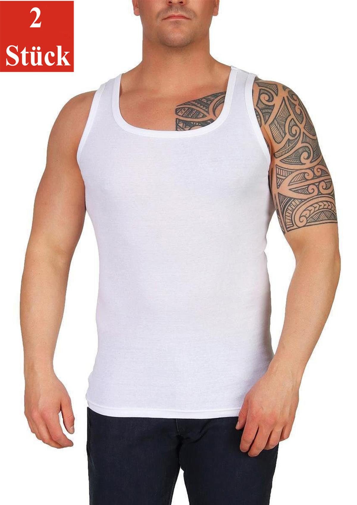 EloModa Unterhemd Herren Unterhemd 2 Stück - 100% Baumwolle, Nahtlos, Komfo günstig online kaufen