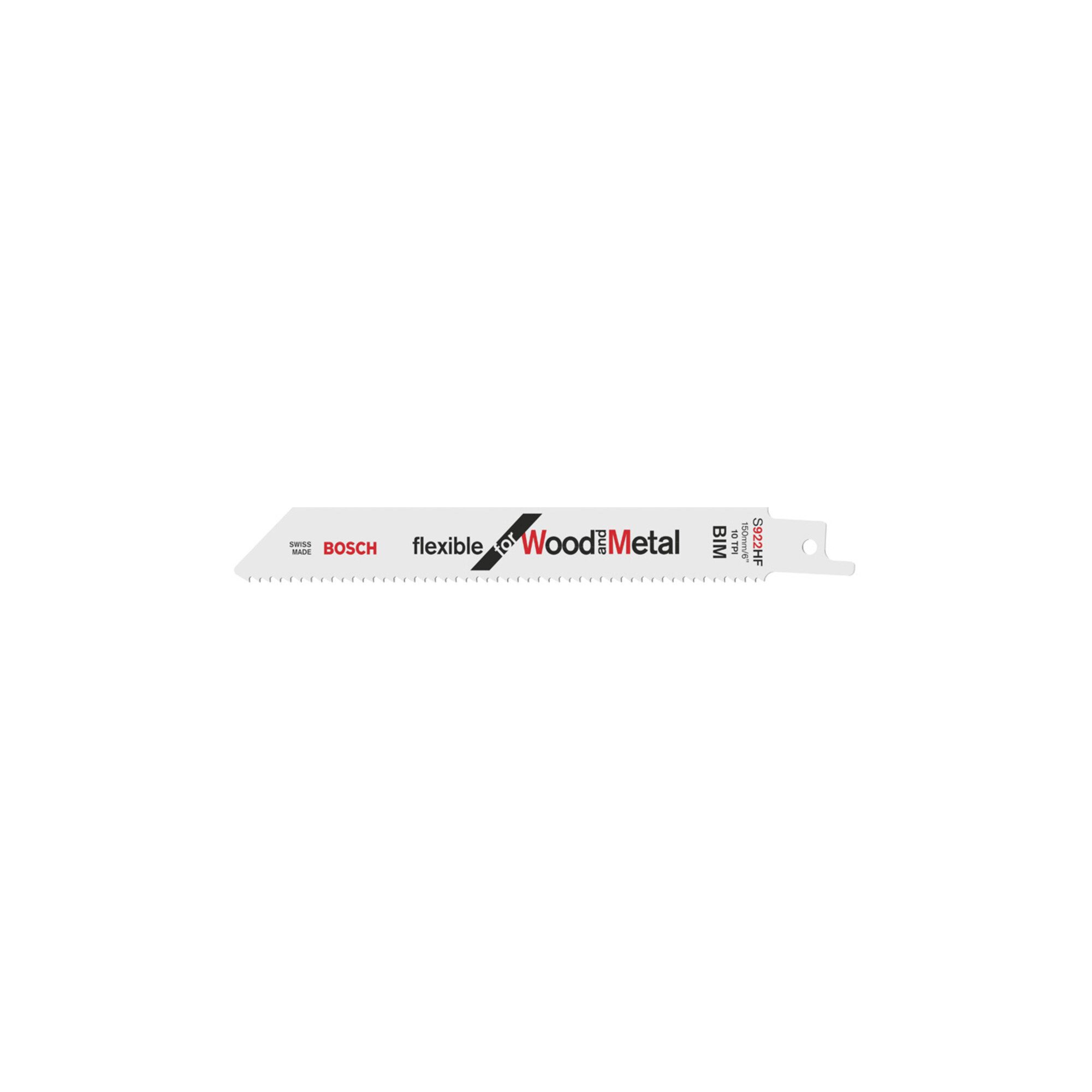 Bosch Professional Säbelsägeblatt Bosch Säbelsägeblatt S 922 HF, Flexible for Wood and Metal, 5er-Pack 5