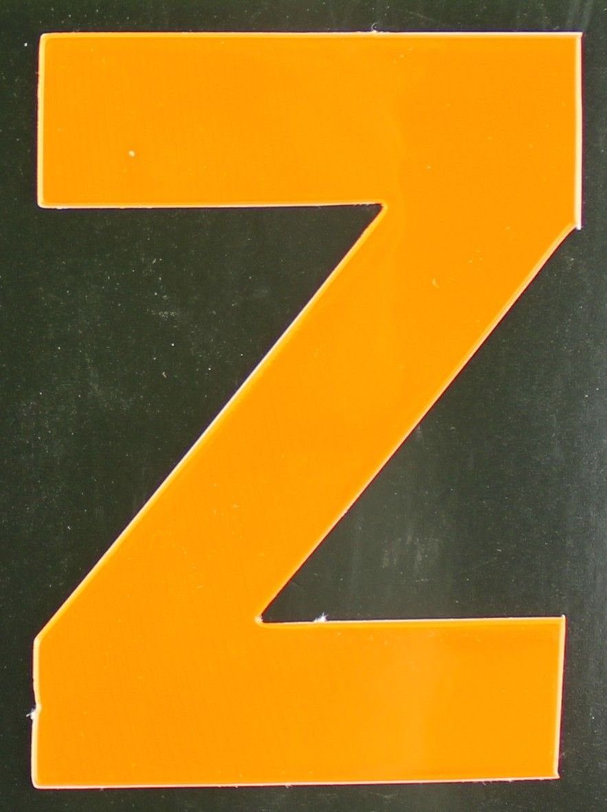 Klebebuchstabe Z Hausnummer Aco Reflektierender Conacord Z orange