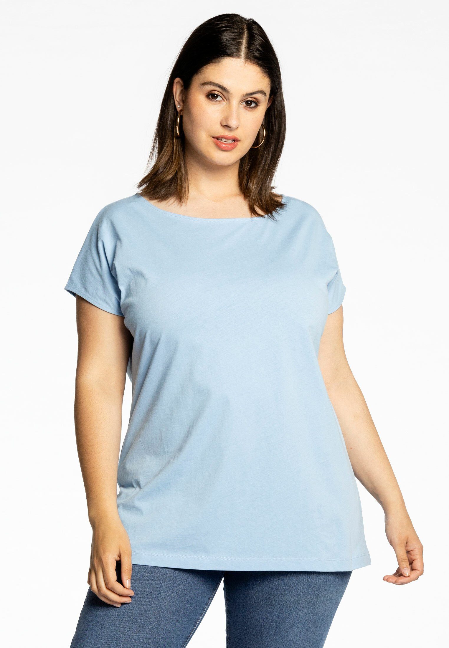 Yoek Langarmshirt Große Größen light blue | T-Shirts