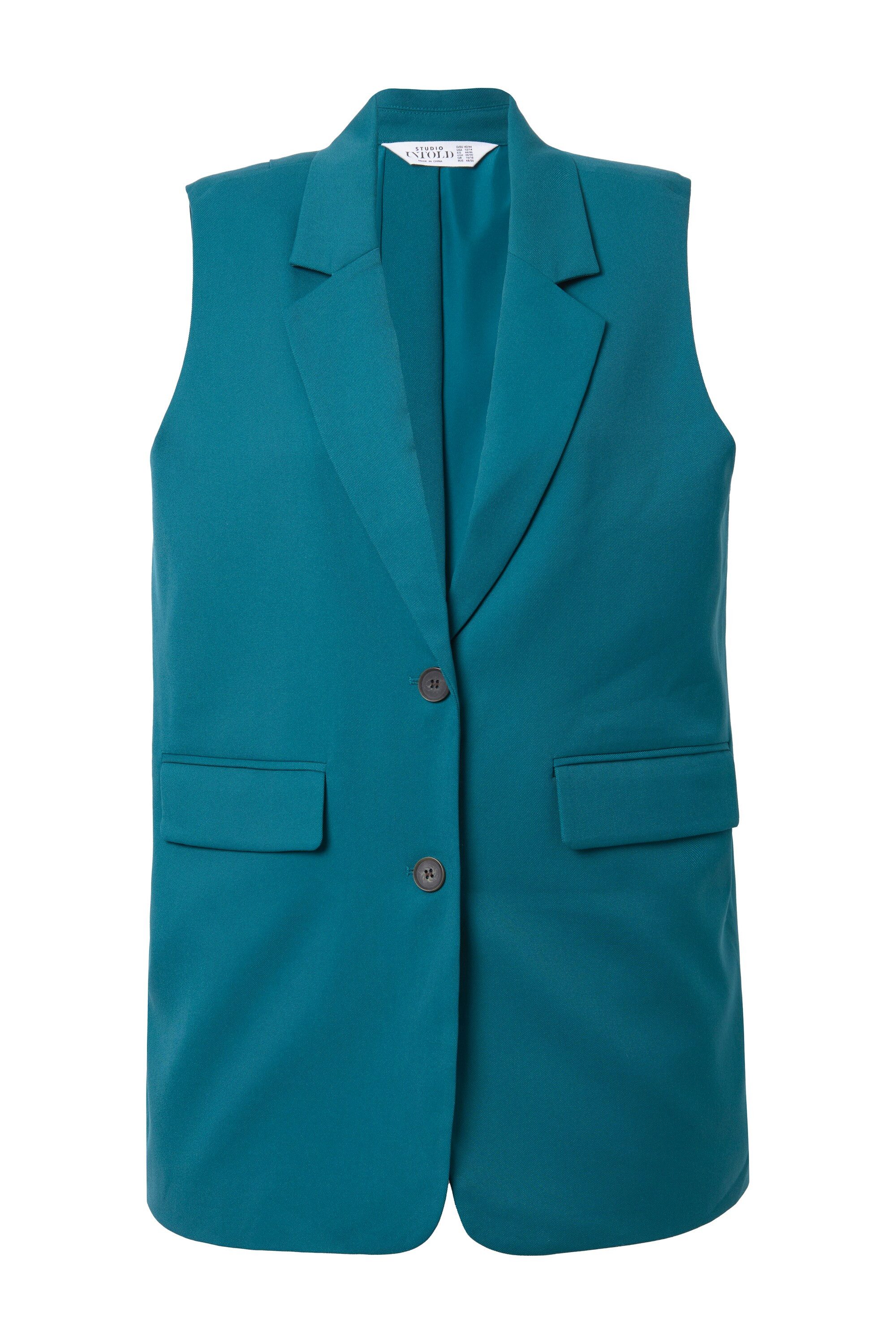 Studio Untold Steppweste Anzugweste oversized Rückenschlitz mit Knopf günstig online kaufen