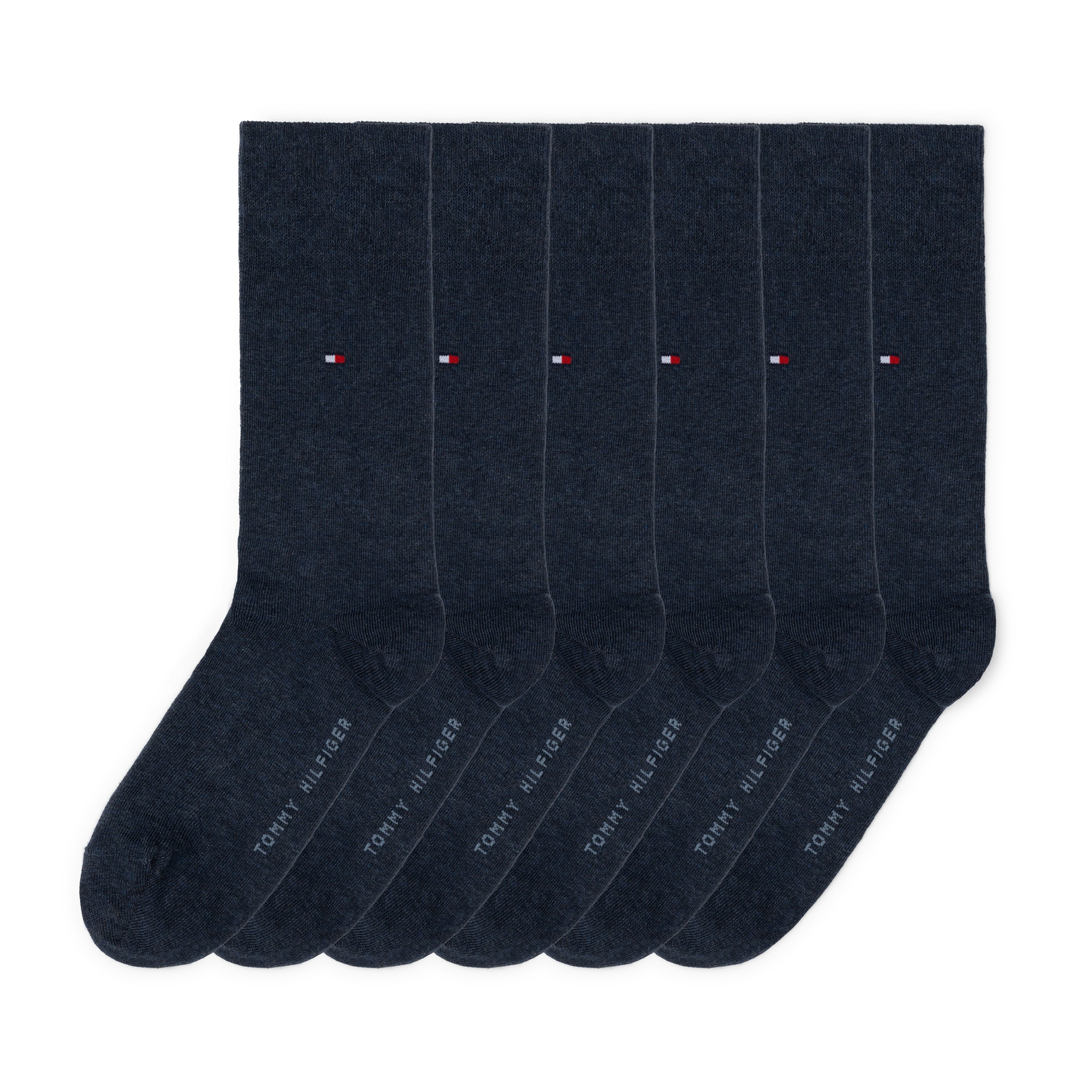 Tommy Hilfiger Socken TH MEN SOCK 6P ECOM (Packung, 6-Paar, 6 Paar) Gekämmte Baumwolle, atmungsaktiv, druckfreier Bund
