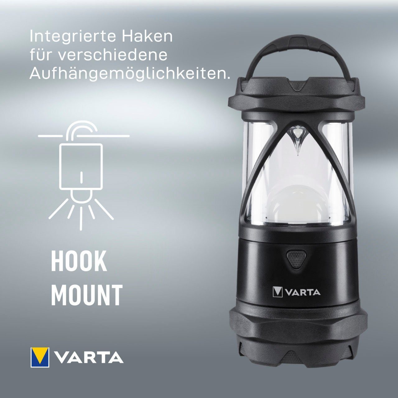 VARTA Laterne Indestructible L30 Pro COB LED, wasser- und staubdicht,stoßabsorbierend,bruchfeste Linse und Reflektor