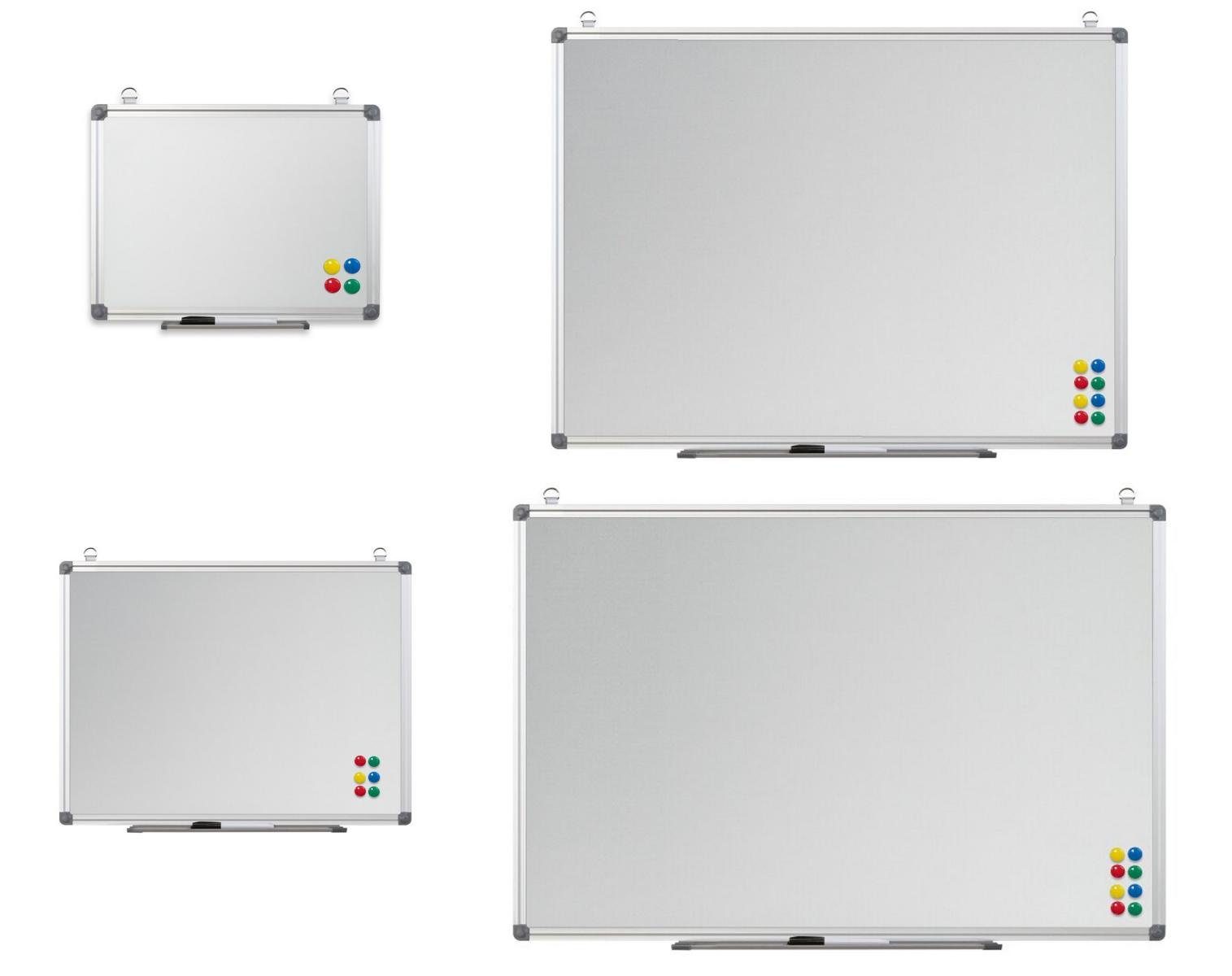 HMH-Shop Magnettafel Whiteboard Schreibtafel Memoboard 40x30 60x45 80x60  90x60cm Hoch Quer, Alu Rahmen, Im Hochformat oder im Querformat verwendbar
