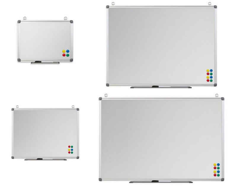 HMH Magnettafel Whiteboard Schreibtafel Memoboard 40x30 60x45 80x60 90x60cm Hoch Quer, Alu Rahmen, Im Hochformat oder im Querformat verwendbar