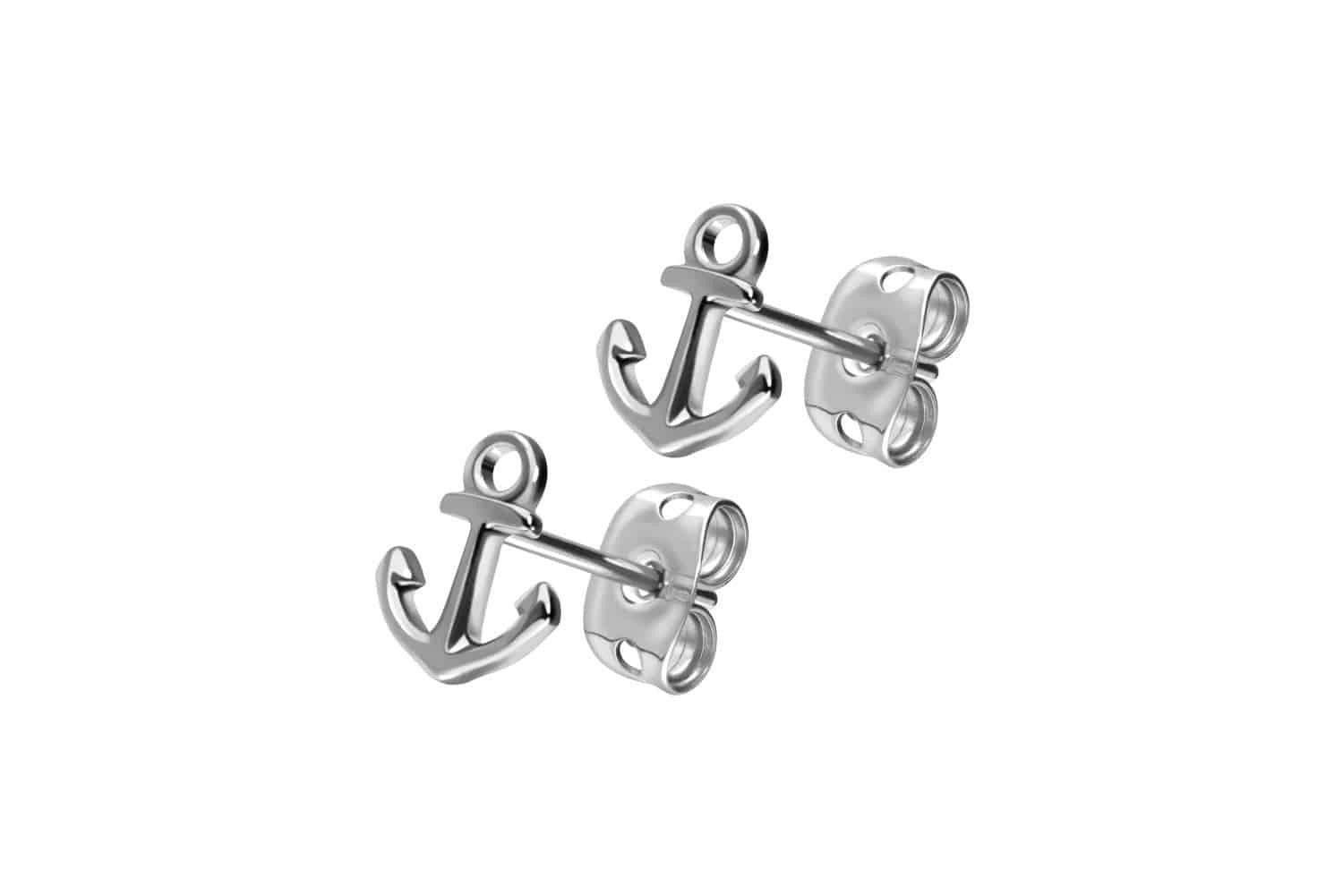 FILANGO Paar Ohrstecker Titan Ohrstecker ANKER (Ohrstecker, 1-tlg)