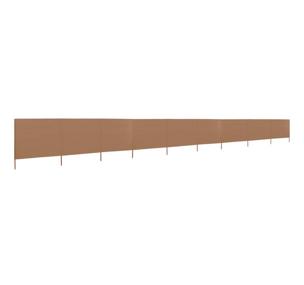 Thumbnail - vidaXL Seitenmarkise 9-teiliges Windschutzgewebe 1200 x 160 cm Taupe
