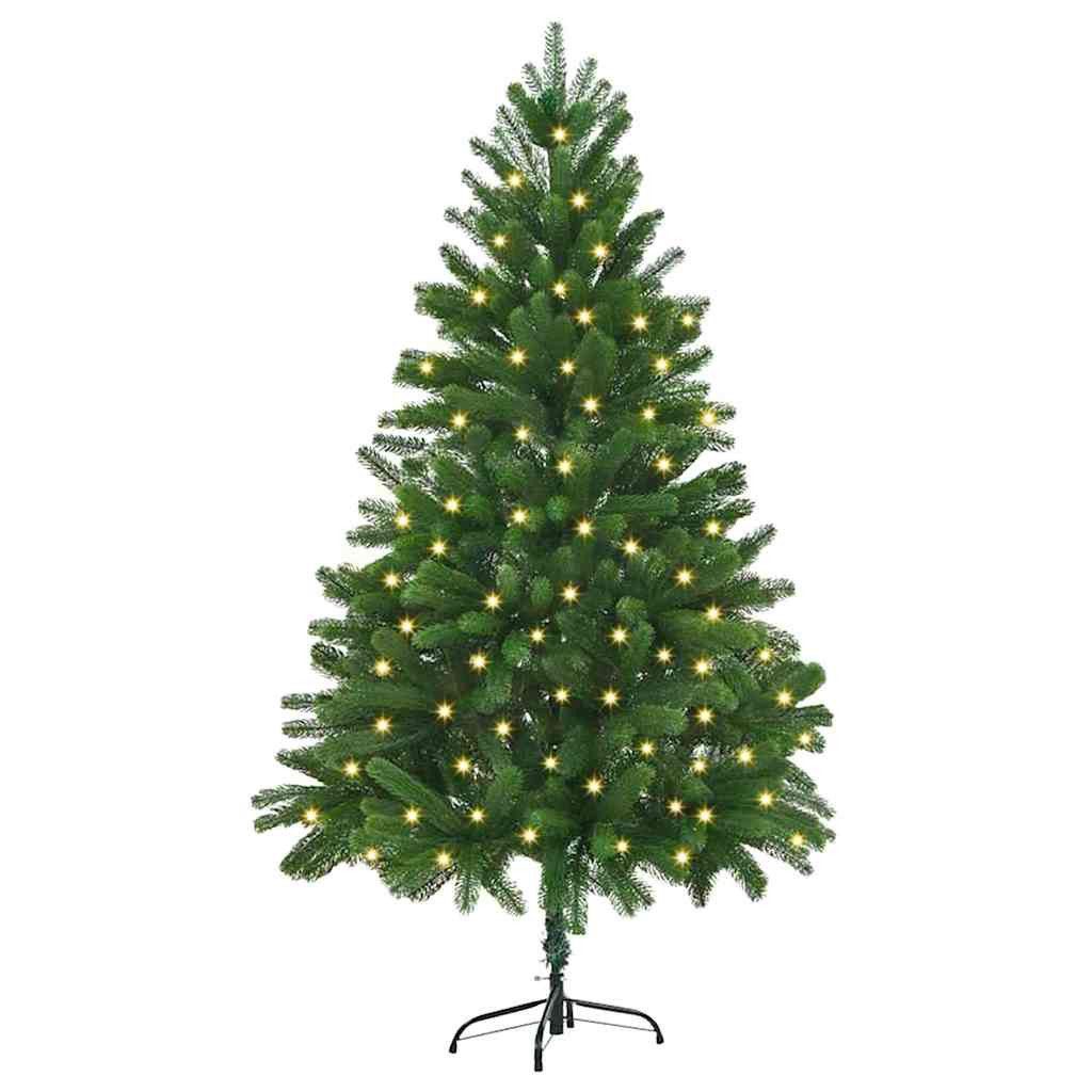vidaXL Künstlicher Weihnachtsbaum Weihnachtsbaum mit 300 LEDs mit Ständer Grün 180 cm PE