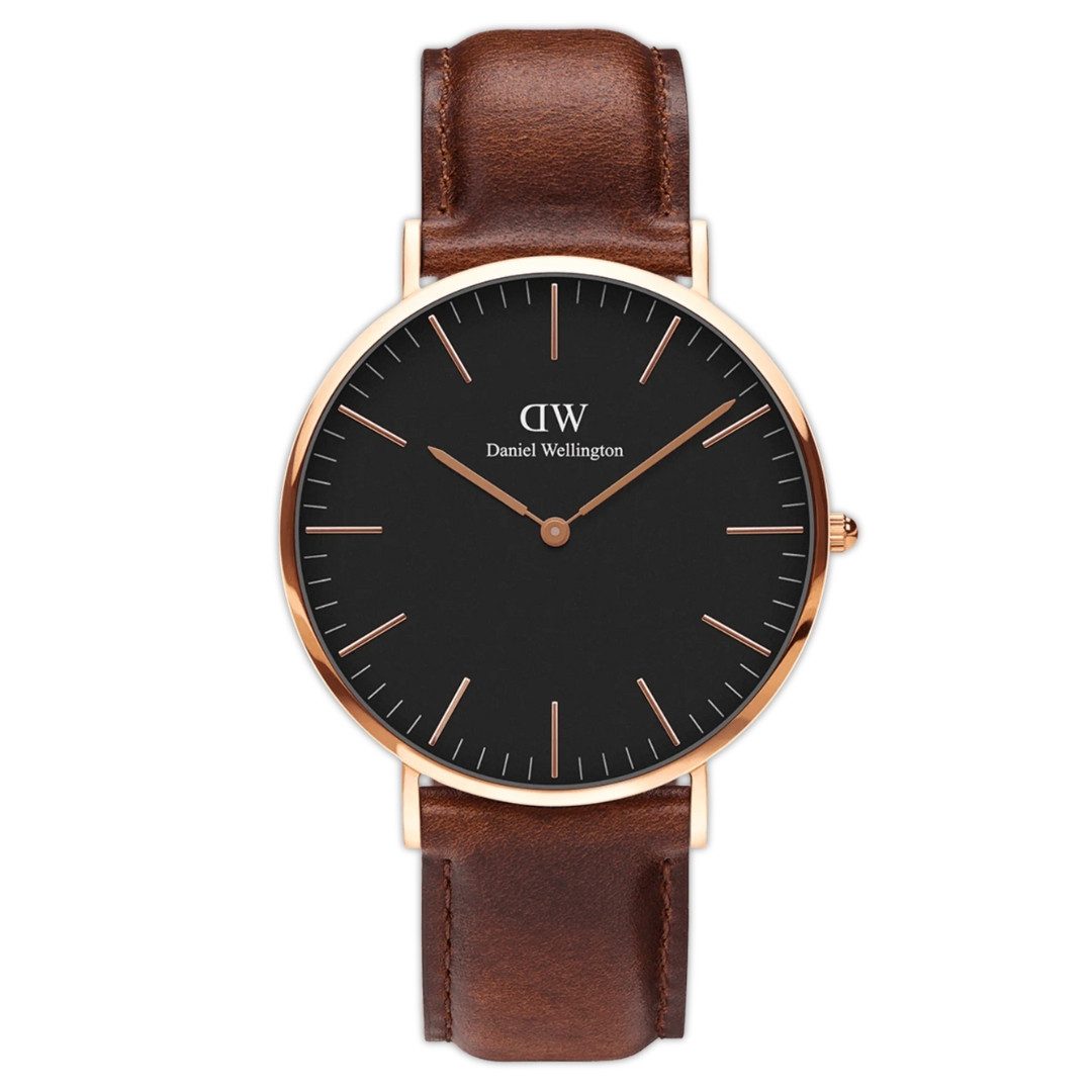 Daniel Wellington Quarzuhr Classic St Mawes Black Rose Gold Armbanduhr 40 mm DW00100124