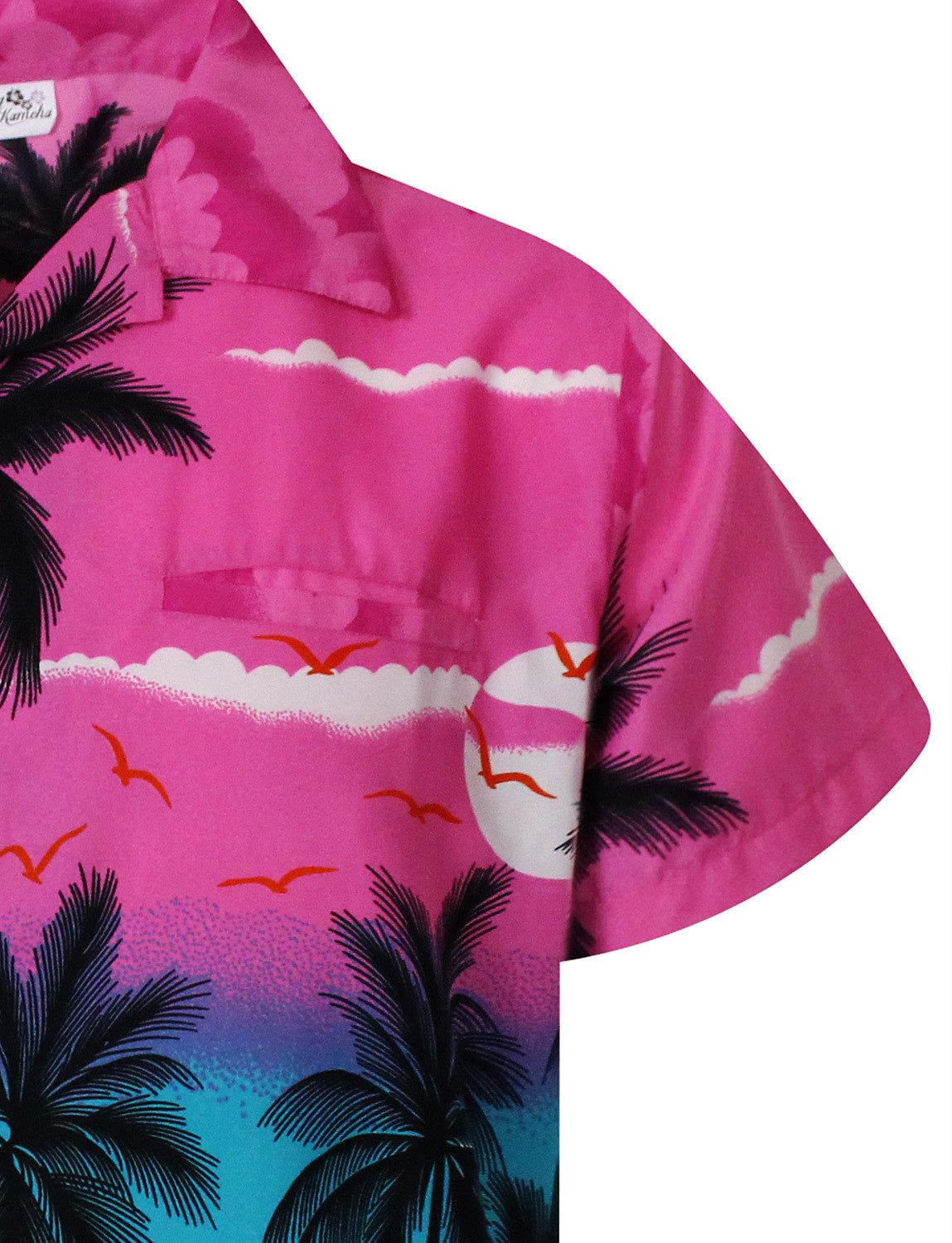 King Kameha Hawaiihemd Beach Eclectic Funky Hawaii-Hemd, Herren, Kurzarm, Front-Tasche – Bild 4 von 5