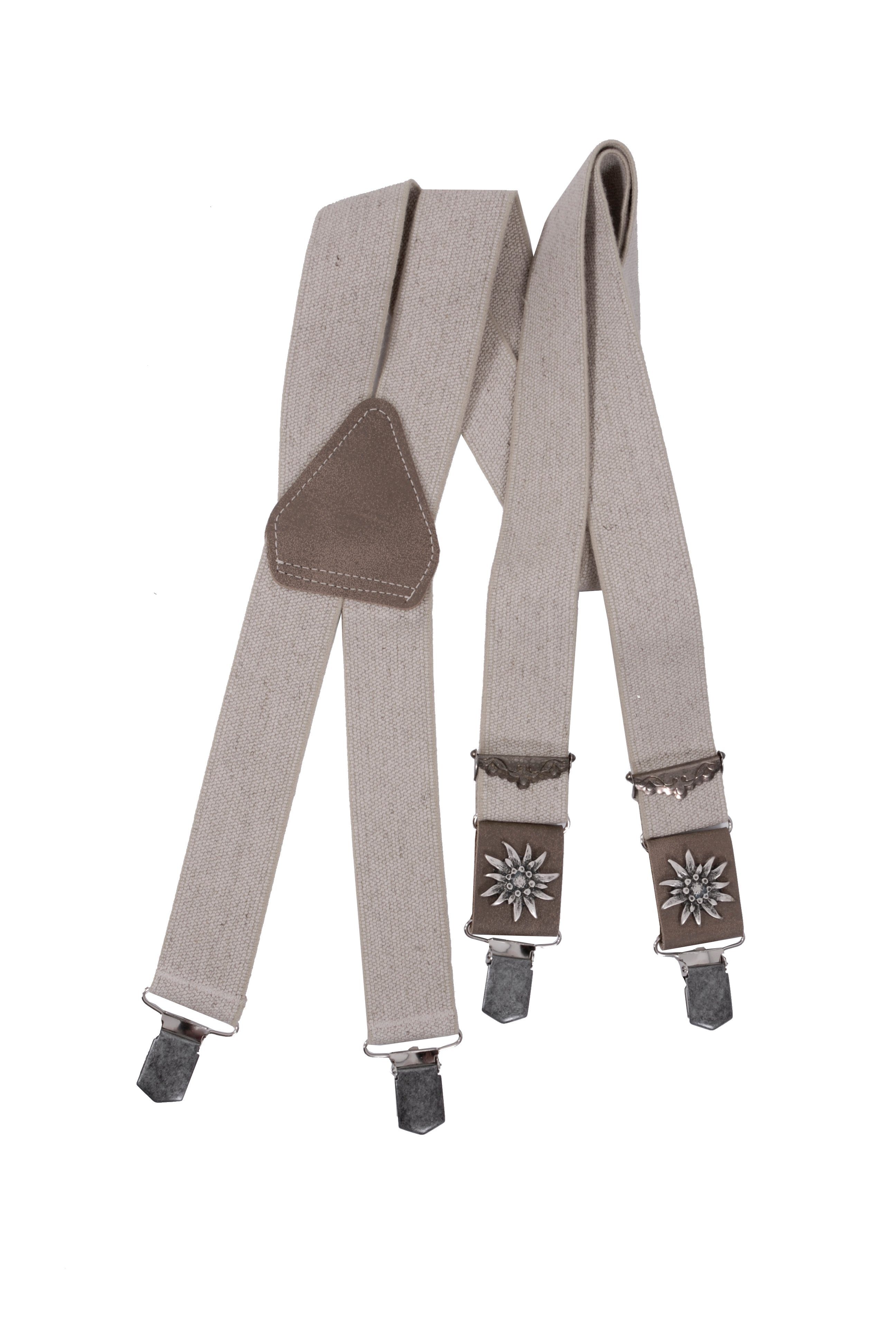 Moschen-Bayern Hosenträger Herren Trachtenhosenträger Edelweiß Beige günstig online kaufen