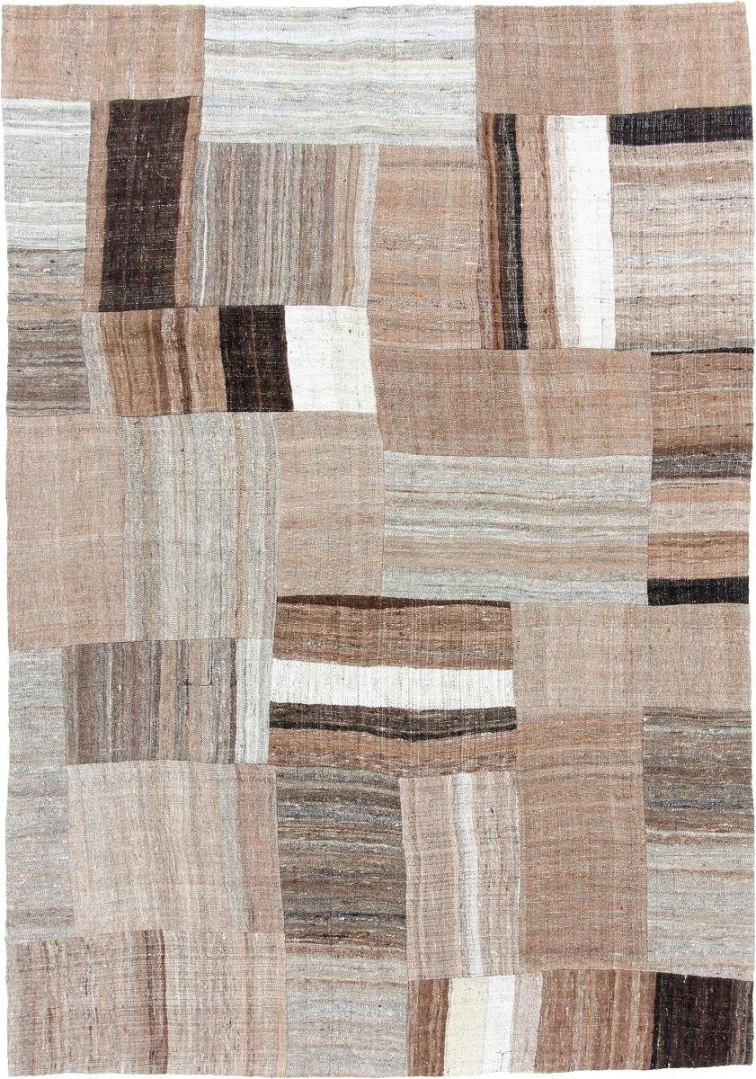 Orientteppich Kelim Fars Patchwork 172x246 Handgewebter Orientteppich, Nain Trading, rechteckig, Höhe: 4 mm