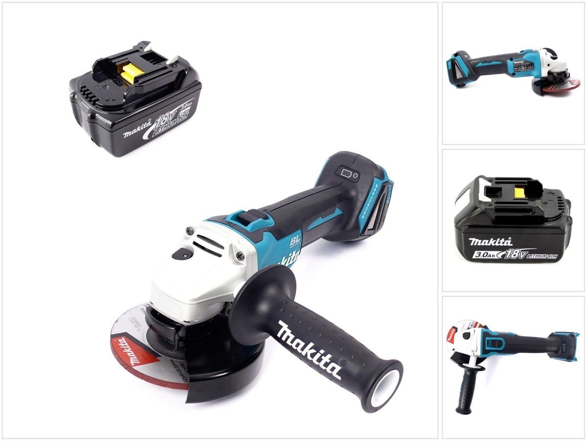 Makita Winkelschleifer DGA 504 F1 Akku Winkelschleifer 18V 125mm Brushless + 1x Akku 3,0Ah -