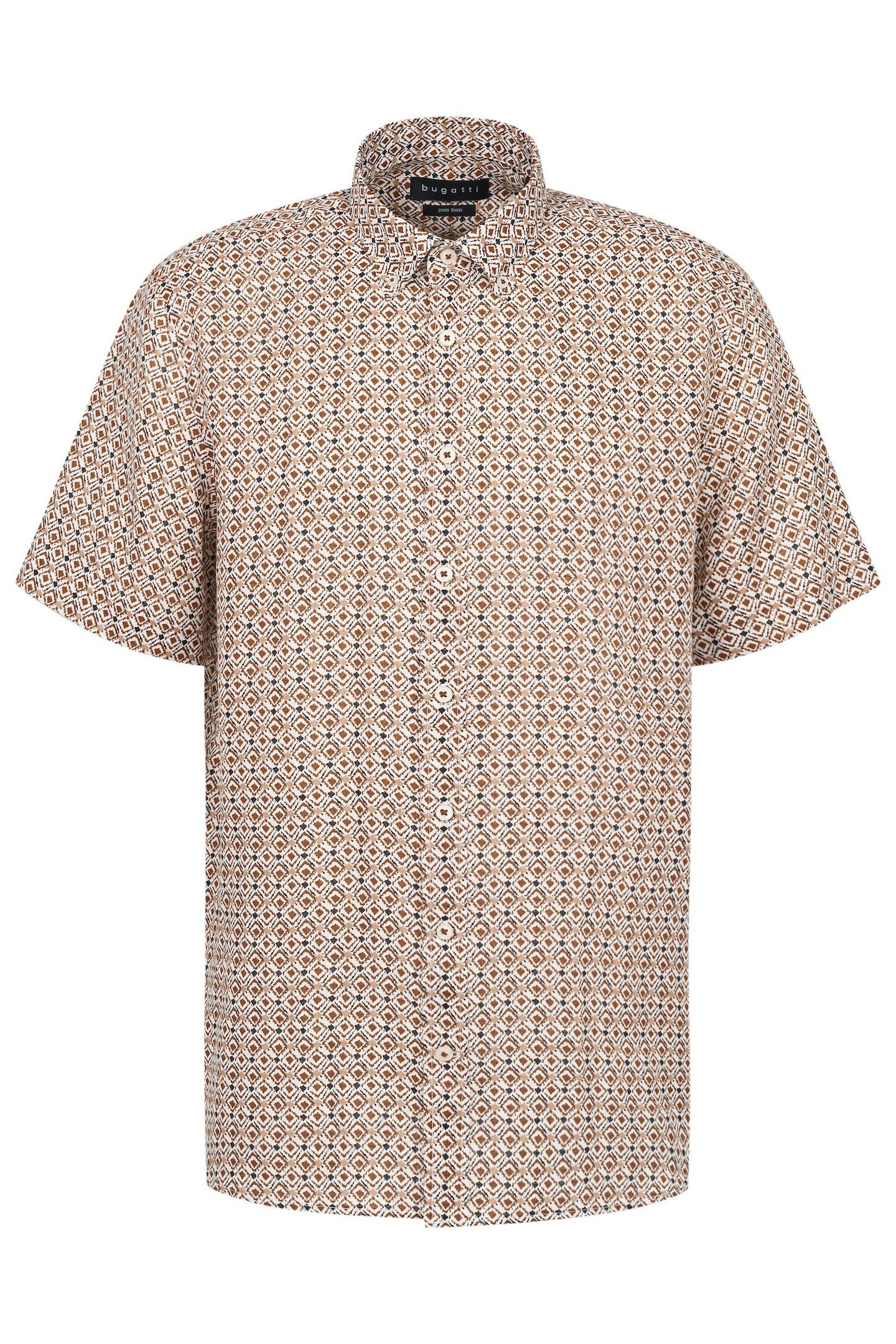 bugatti Kurzarmhemd aus Leinen