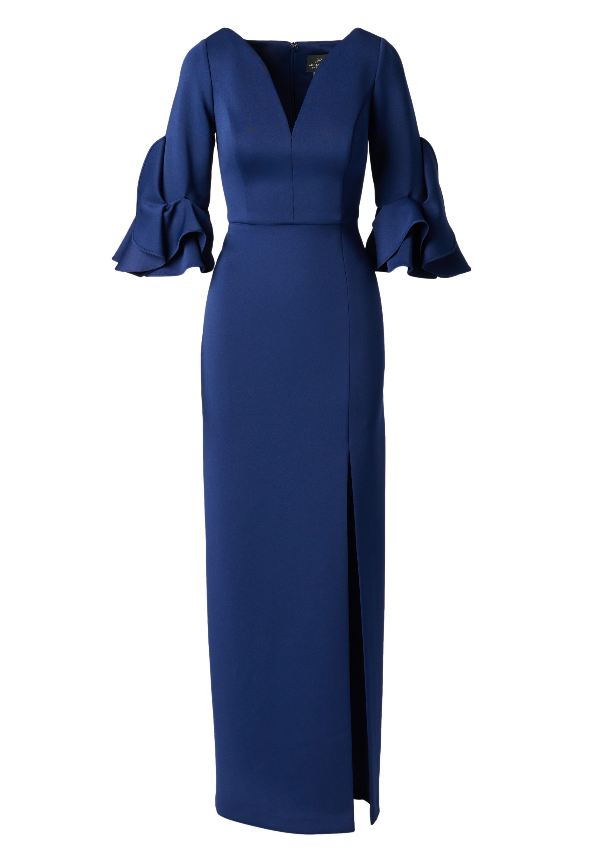 Adrianna Papell Abendkleid Scuba Ankle Dress Modernes, klar geschnittenes Etuikleid
