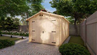 Alpholz Garage Holzgarage 320 x 520 cm, Beige