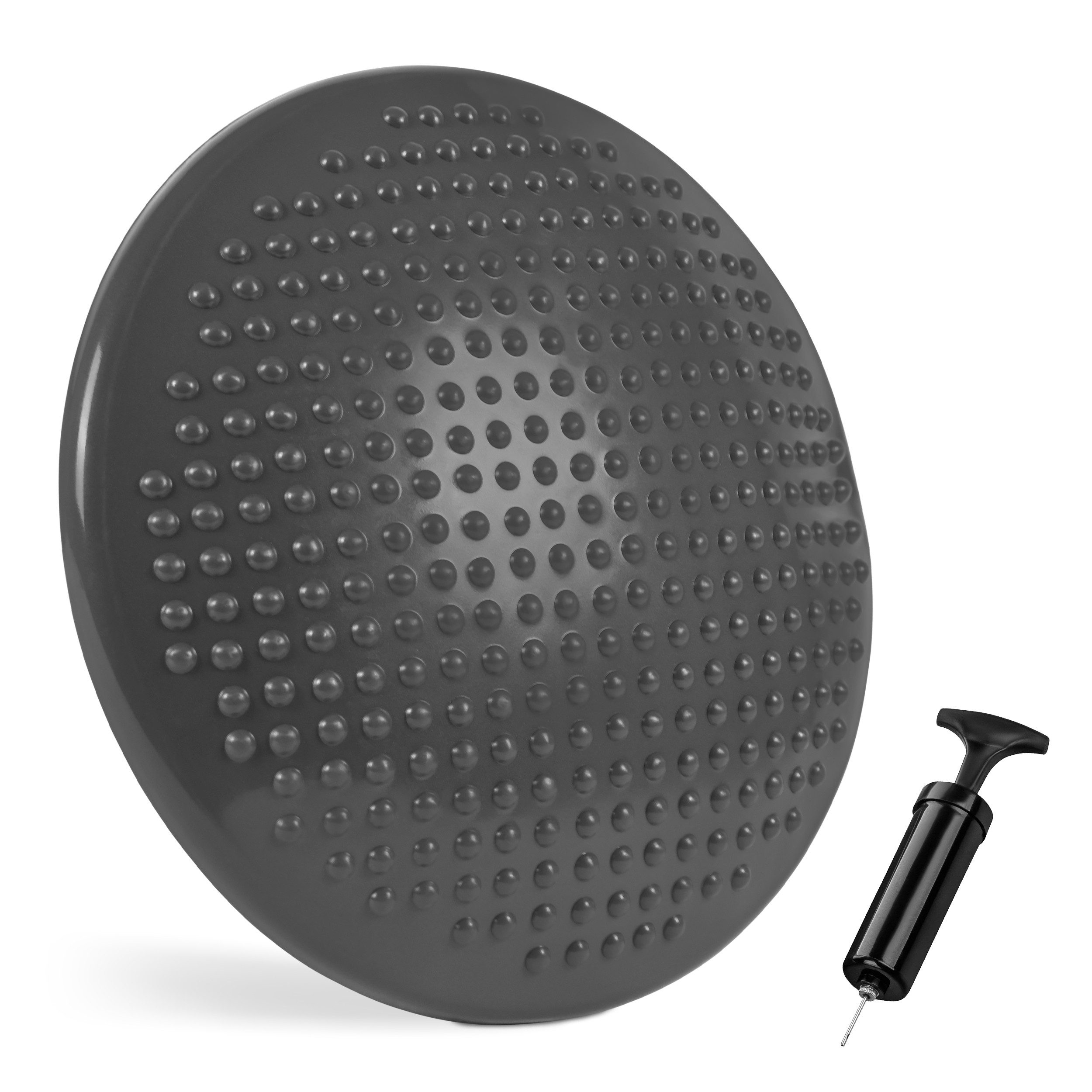 MSports® Stabilisations-Therapiegerät Ballsitzkissen inkl. Pumpe und Übungsposter ca. 32 cm Durchmesser