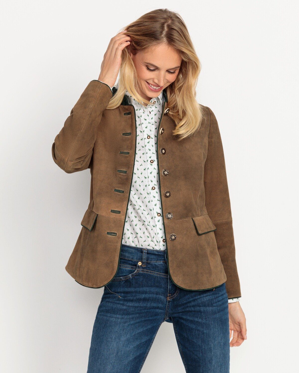 Luis Steindl Lederjacke Lederjacke mit Stehkragen