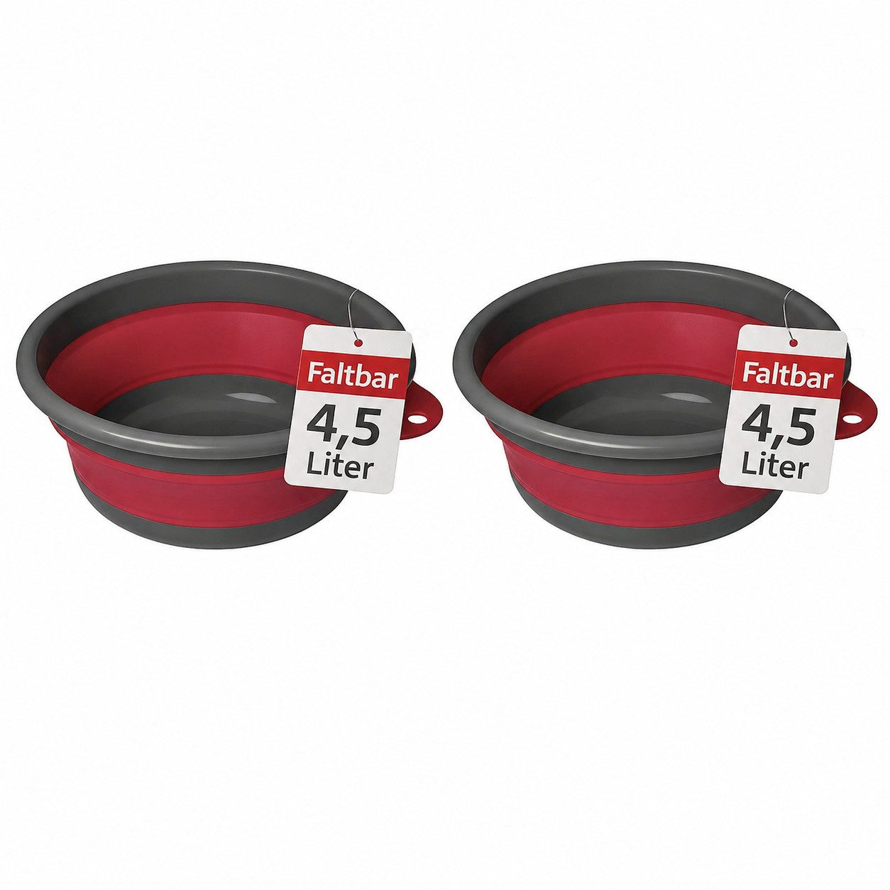 Thiru Waschschüssel - faltbare Spülschüssel - 4,5L - platzsparend (2-St)