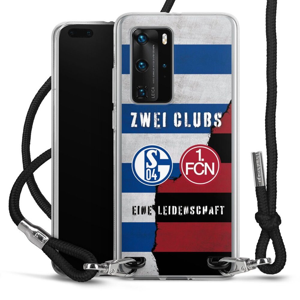 DeinDesign Handyhülle FC Schalke 04 1. FC Nürnberg Freundschaft, Huawei P40 Pro Handykette Hülle mit Band Case zum Umhängen