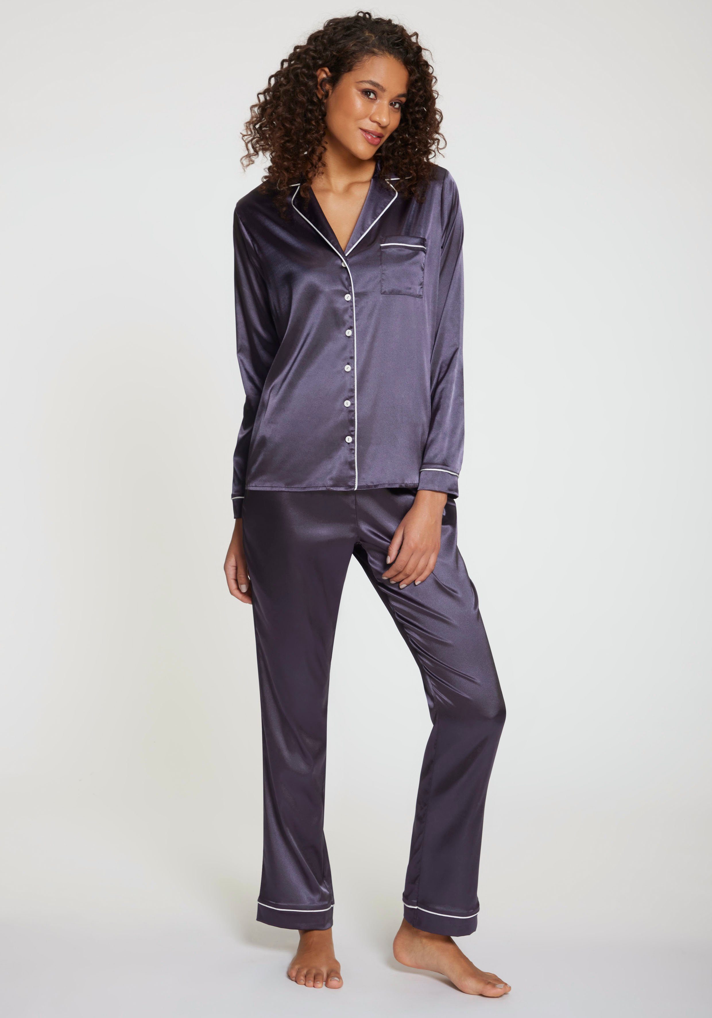 s.Oliver Pyjama, (Set, 3-teilig), incl. Schlafmaske günstig online kaufen