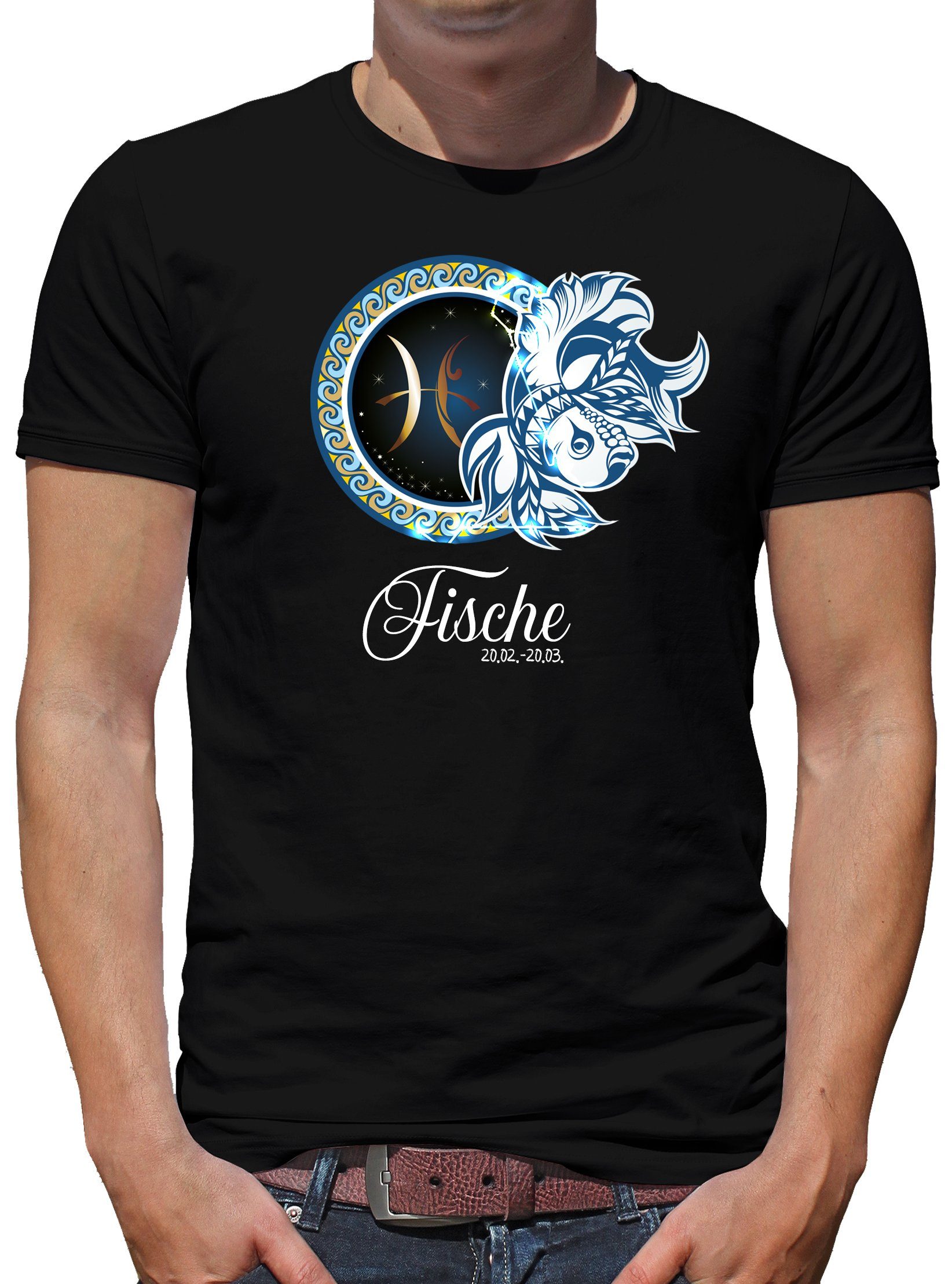 TShirtPeople PrintShirt Sternzeichen Fische