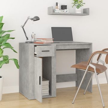 furnicato Schreibtisch Betongrau 100x49x75 cm Holzwerkstoff