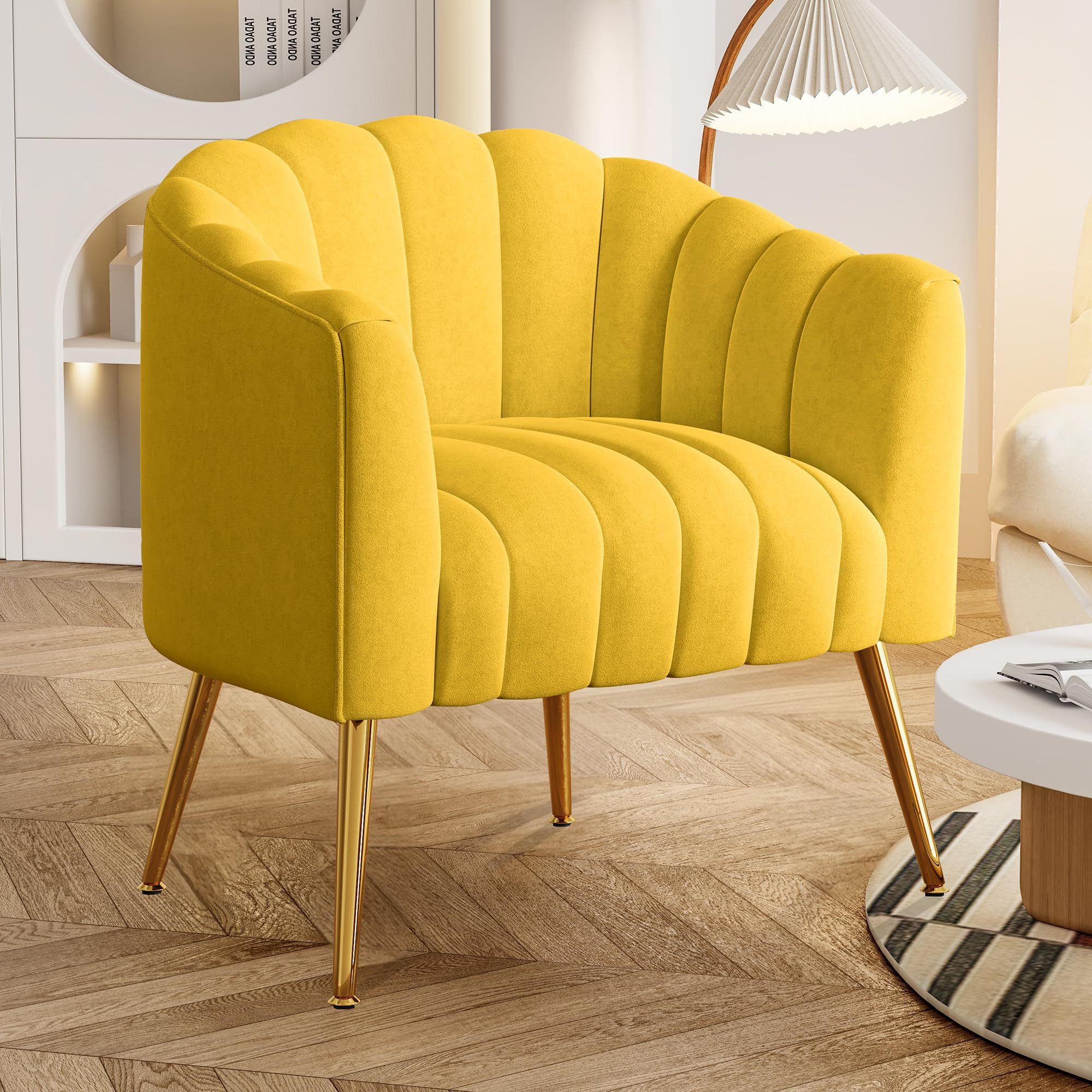 SEYNAR Stuhl Übergroßer Kürbis Akzentstuhl,Polsterstuhl,Samtstuhl,bequemer Sessel (1 St), Luxus Einzelsessel für Wohnzimmer, Büro und Schminktisch
