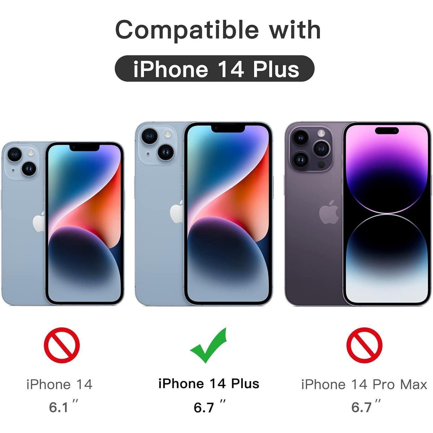 LuxusKollektion Displayschutzglas Schutzfolie Full Screen Panzerglas 6,7 Zoll HD 3 Stück iPhone 14 Plus