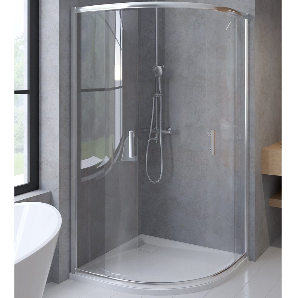 Idralite Duschwand Walk In Corner – 140x80 Cm, Klarglas 8 Mm, Höhe 198 Cm – Für Duschtasse