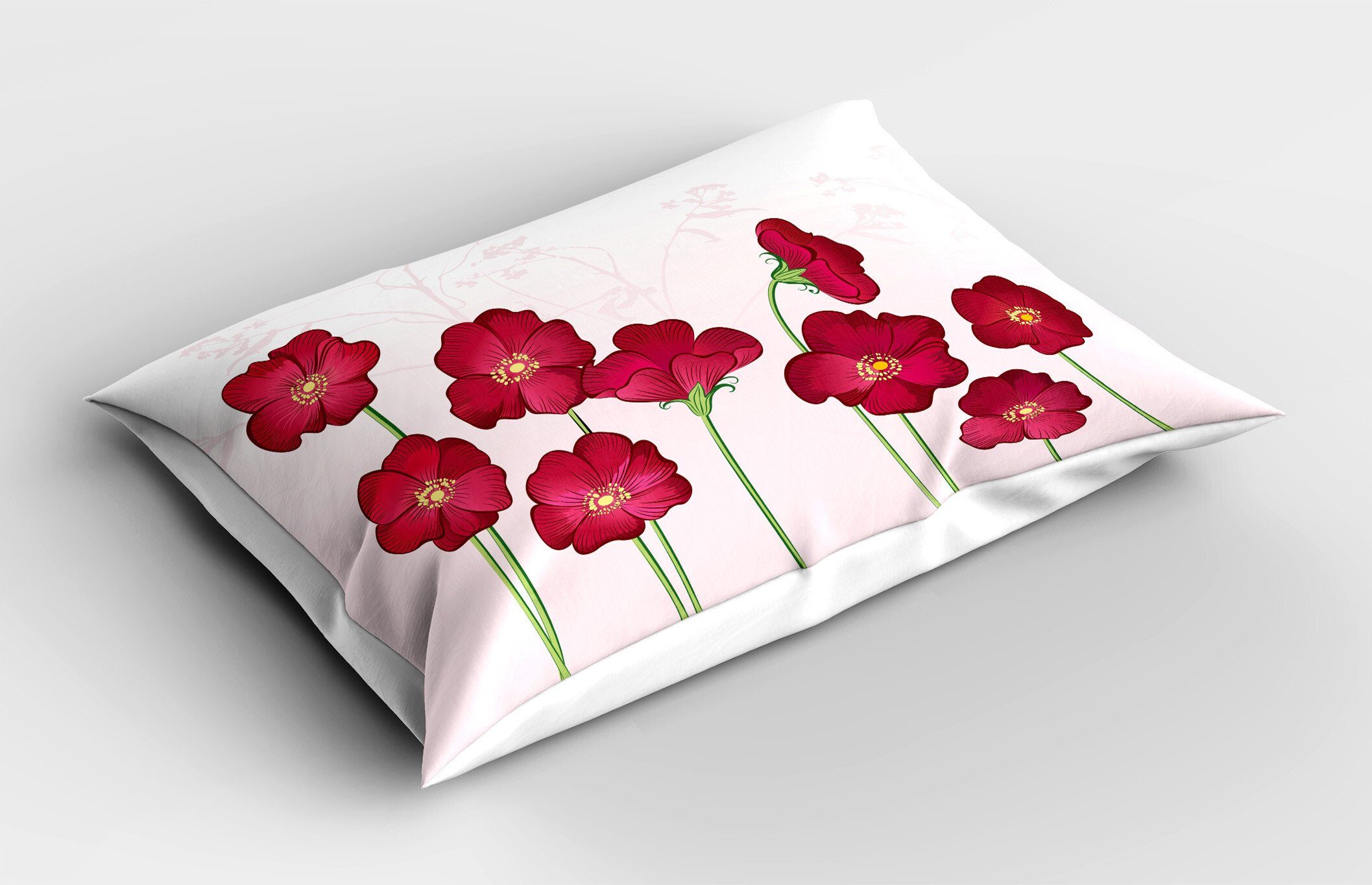 Kissenbezug, (1 von Gedruckter Dekorativer Stück), Size Abakuhaus King Bloom Blumen Standard Blumen Kunstwerk Kissenbezüge