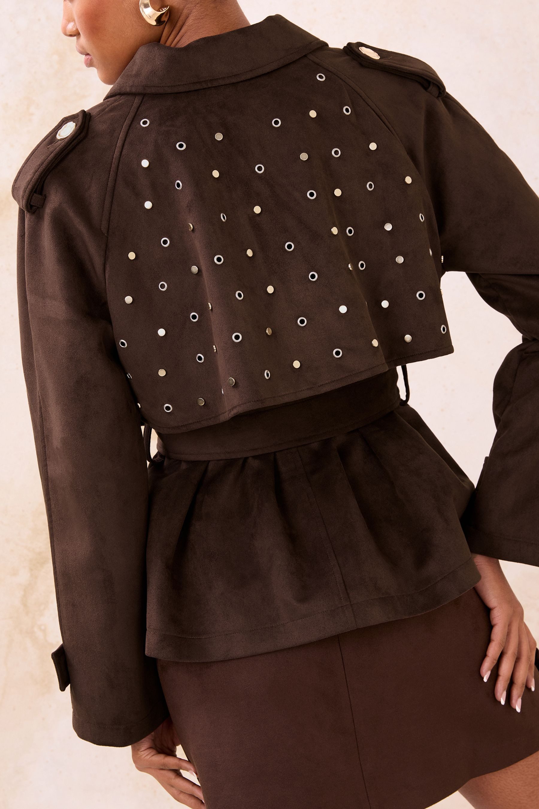 LIPSY Kurzmantel Lipsy Kurzer Trenchcoat, Regular (1-tlg)
