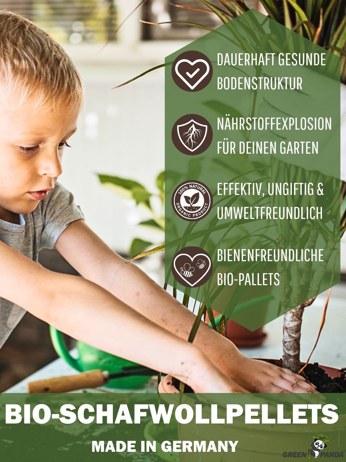GreenPanda Langzeitdünger BIO Schafwollpellets - Schafwoll günstig online kaufen
