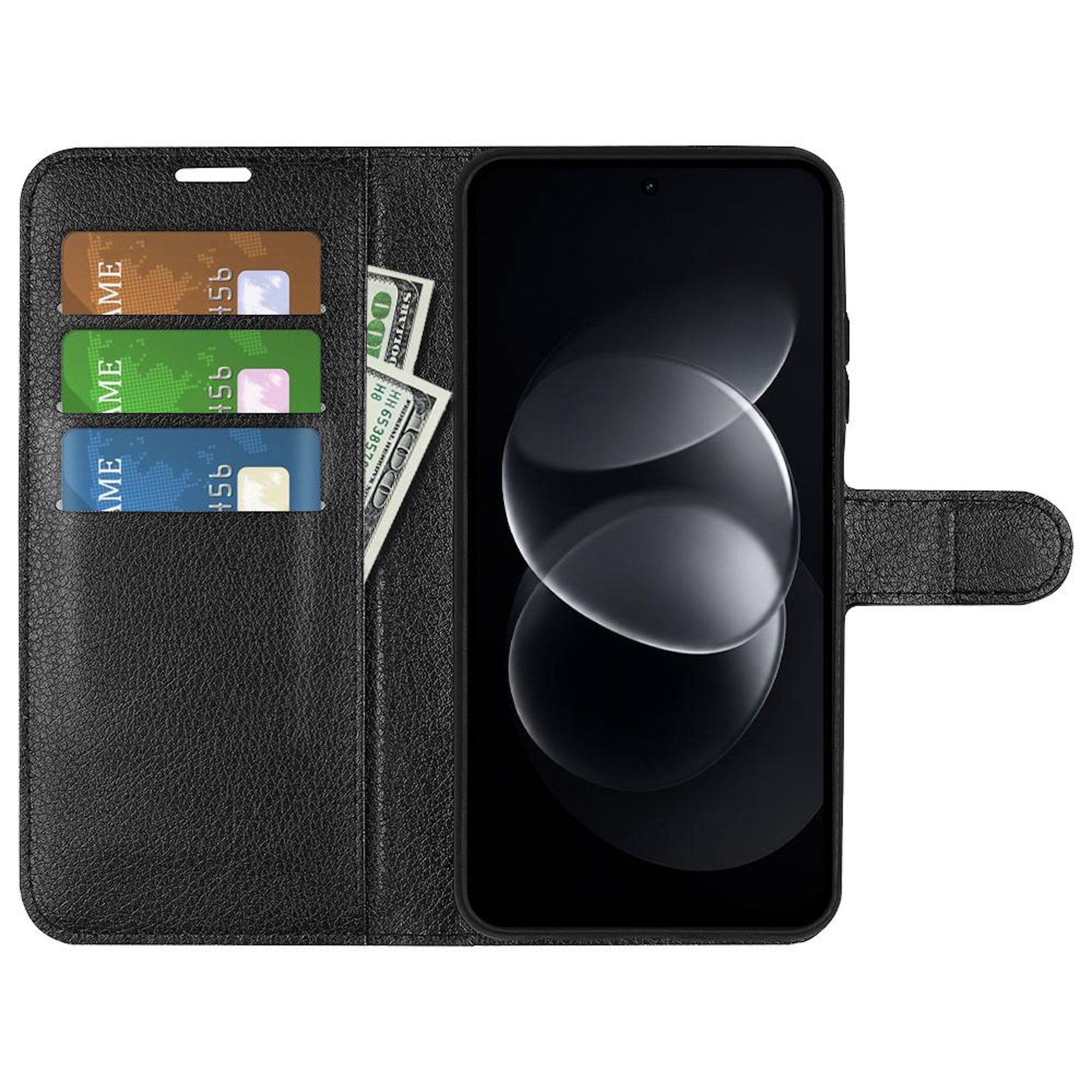 Wigento Handyhülle Klapphülle für Xiaomi Redmi Note 17 Pro 5G Kunstleder Wallet Tasche 6,83 Zoll, Kunstleder Hülle mit Kartenfächern und Standfunktion – Bild 4 von 5