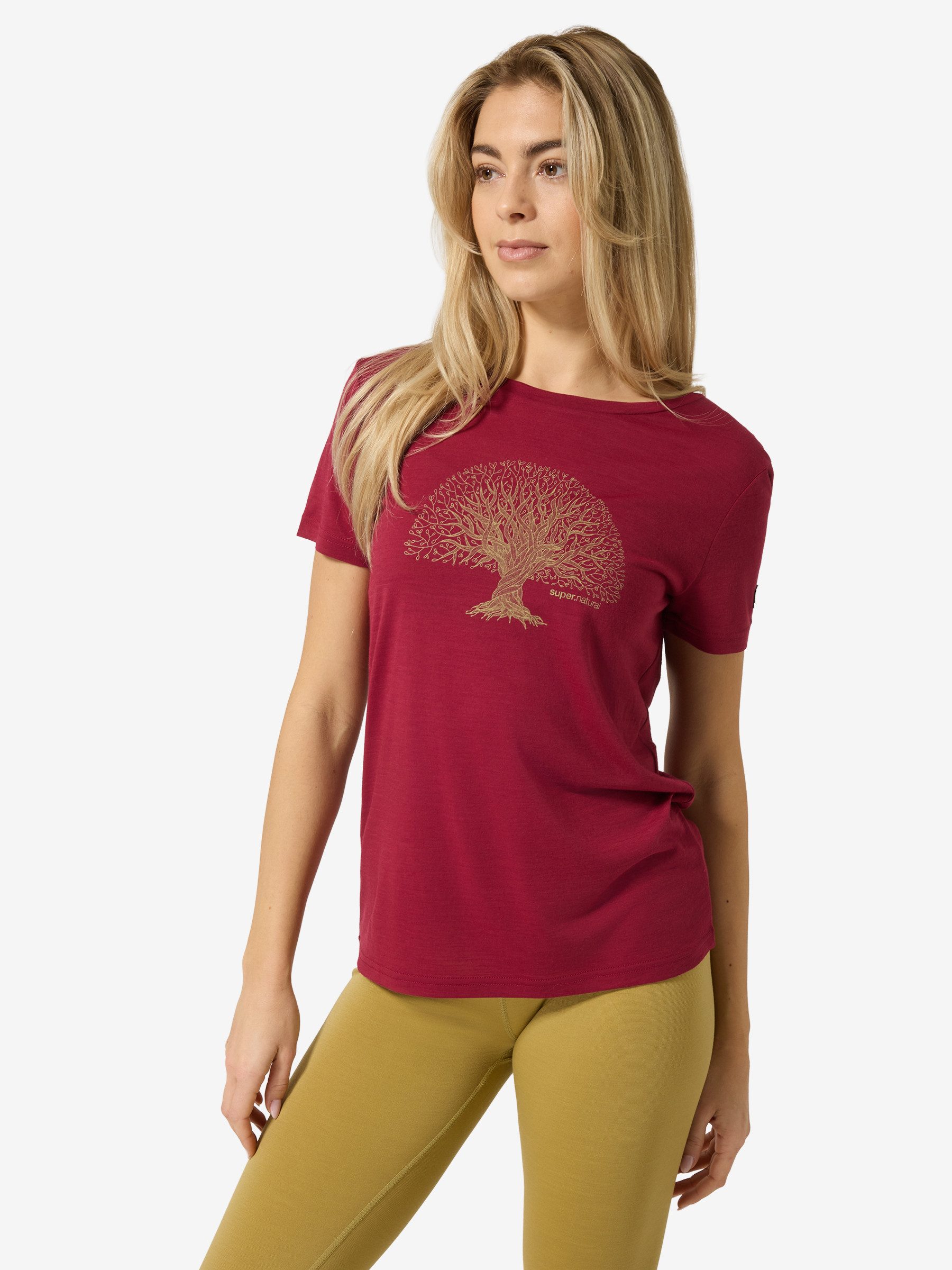 Print-Shirt Merino T-Shirt W TREE OF KNOWLEDGE TEE