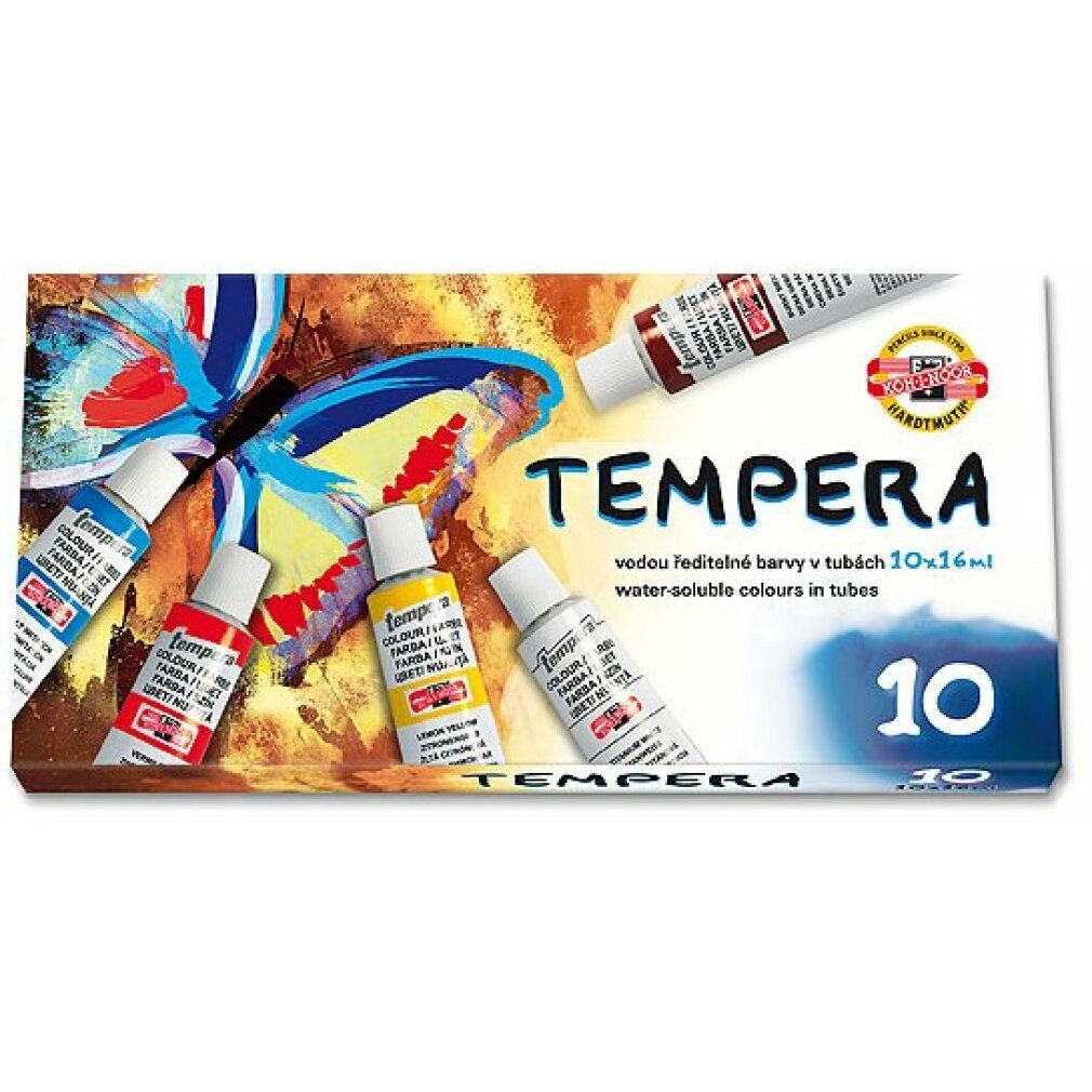 KOH-I-NOOR Malstift Temperafarben 10x16ml Schmetterling