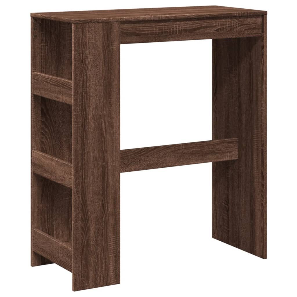 vidaXL Esstisch Bartisch mit Regal Braun günstig online kaufen