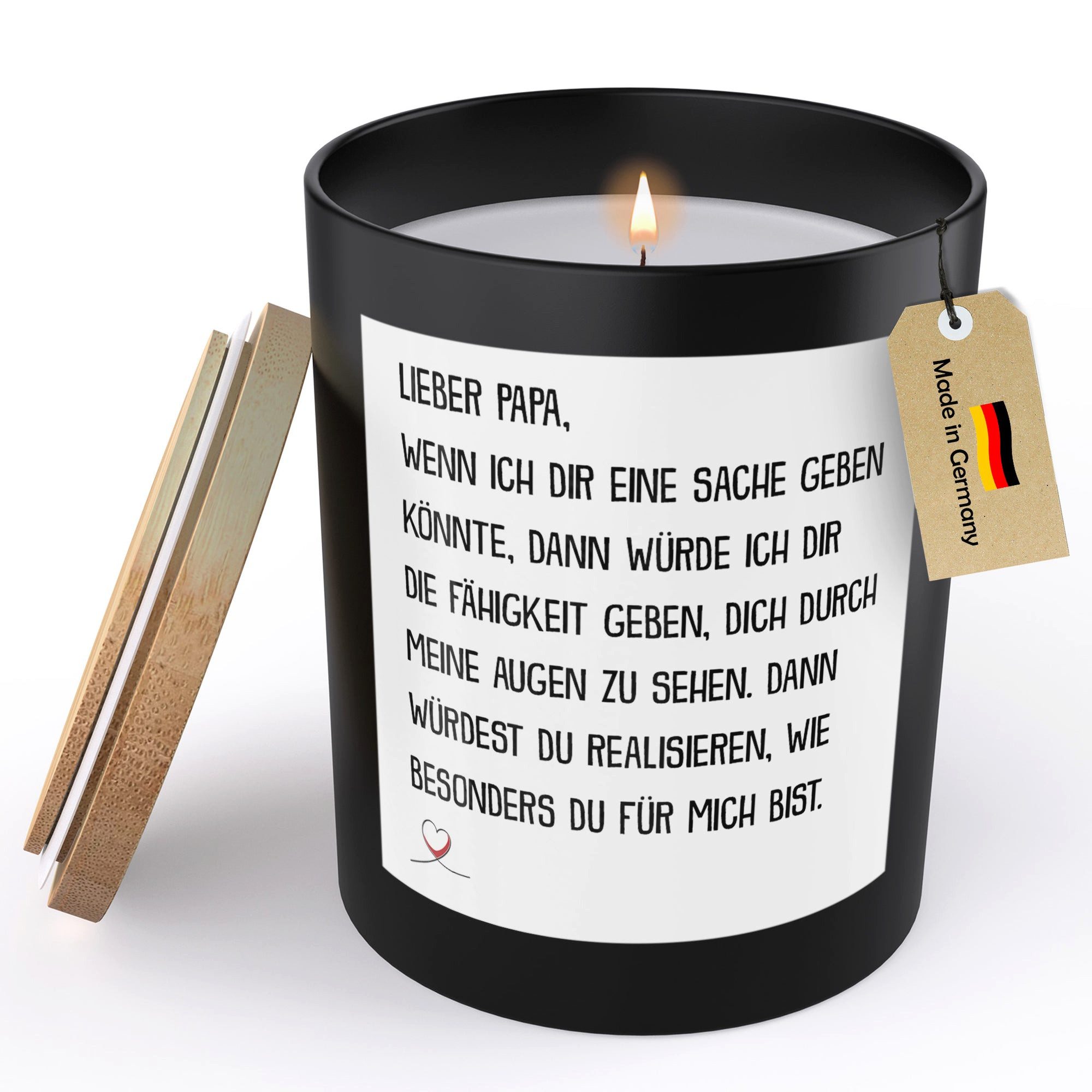 22Feels Duftkerze Deko Papa Geschenk Vater Vatertag Geburtstag Weihnachten Männer Spruch, MADE IN GERMANY, Europäisches Sojawachs, Handgegossen